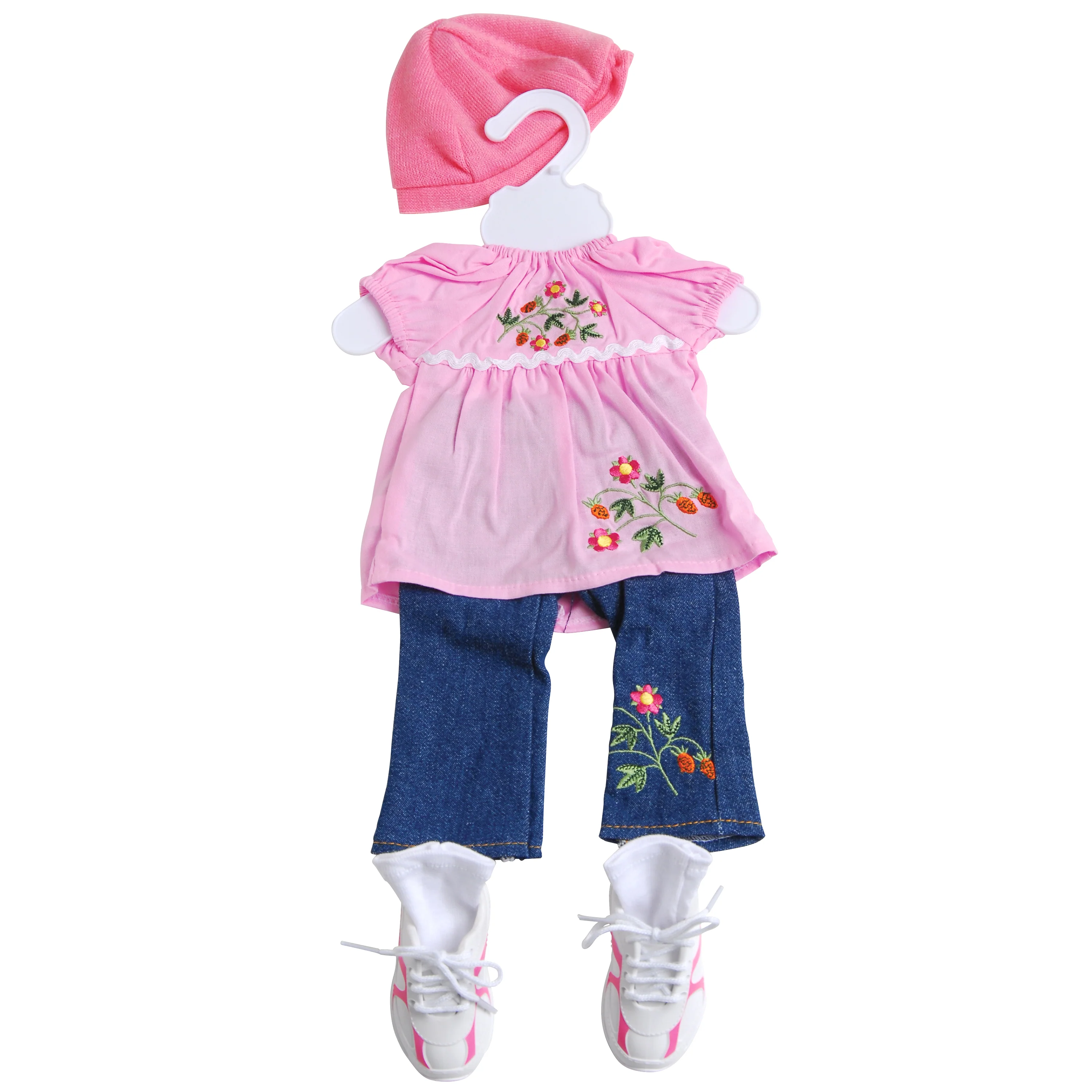 Realistic Doll Clothing Set for 16"–18" Dolls - Jeans, Hat & Shoes - Image 7