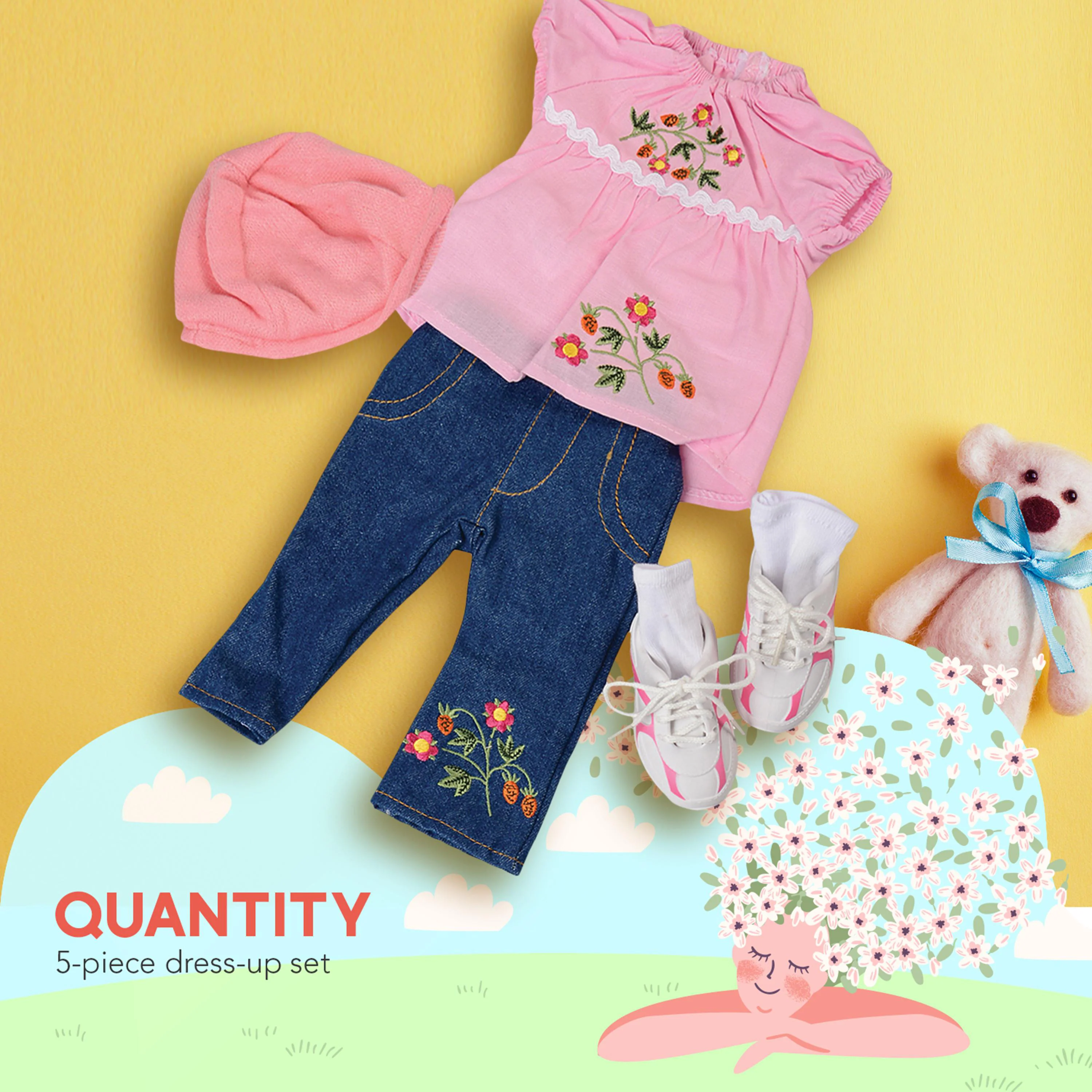 Realistic Doll Clothing Set for 16"–18" Dolls - Jeans, Hat & Shoes - Image 8