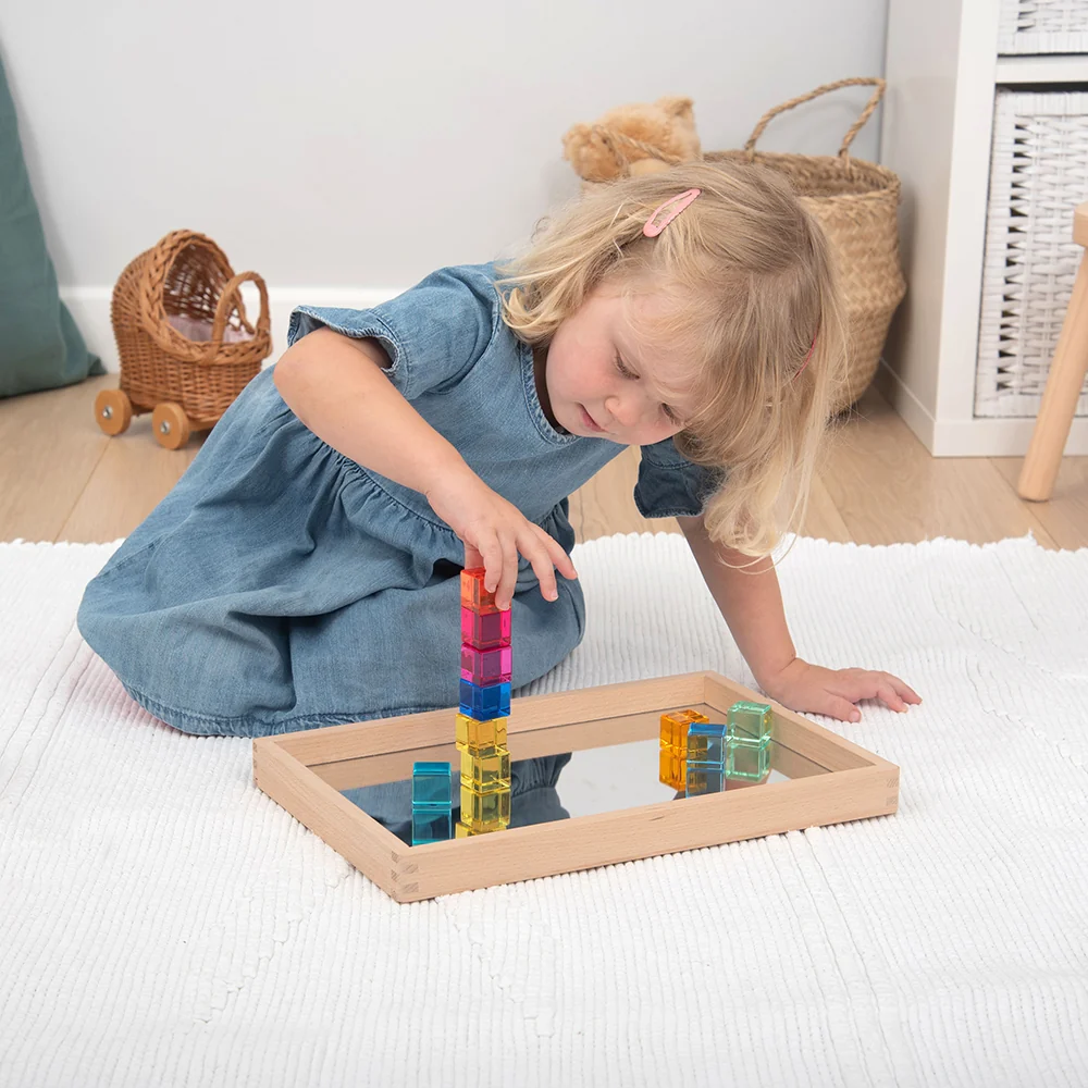 Gem Cubes 10-Piece Set | Colorful Acrylic Blocks for Light Play & Sensory Learning - Image 15
