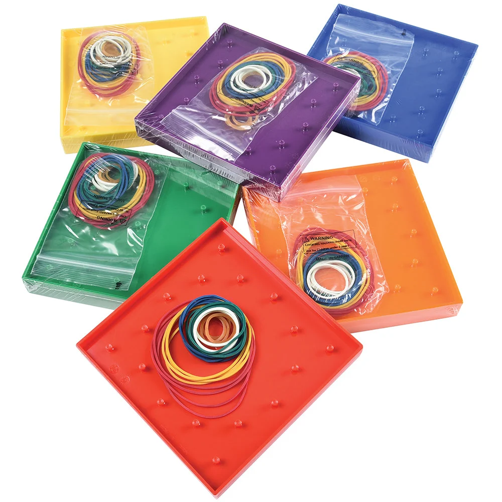 Colorful Double-Sided Geoboards Set | Explore Shapes & Symmetry - Image 12
