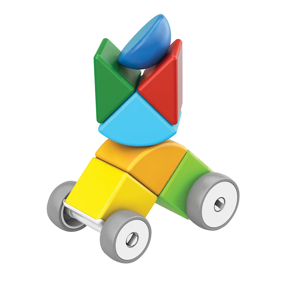 Geomag Magicube™ Magnetic Block Cars | 13-Piece STEM Building Set - Image 2