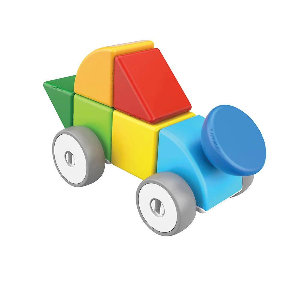 Geomag Magicube™ Magnetic Block Cars | 13-Piece STEM Building Set - Image 4
