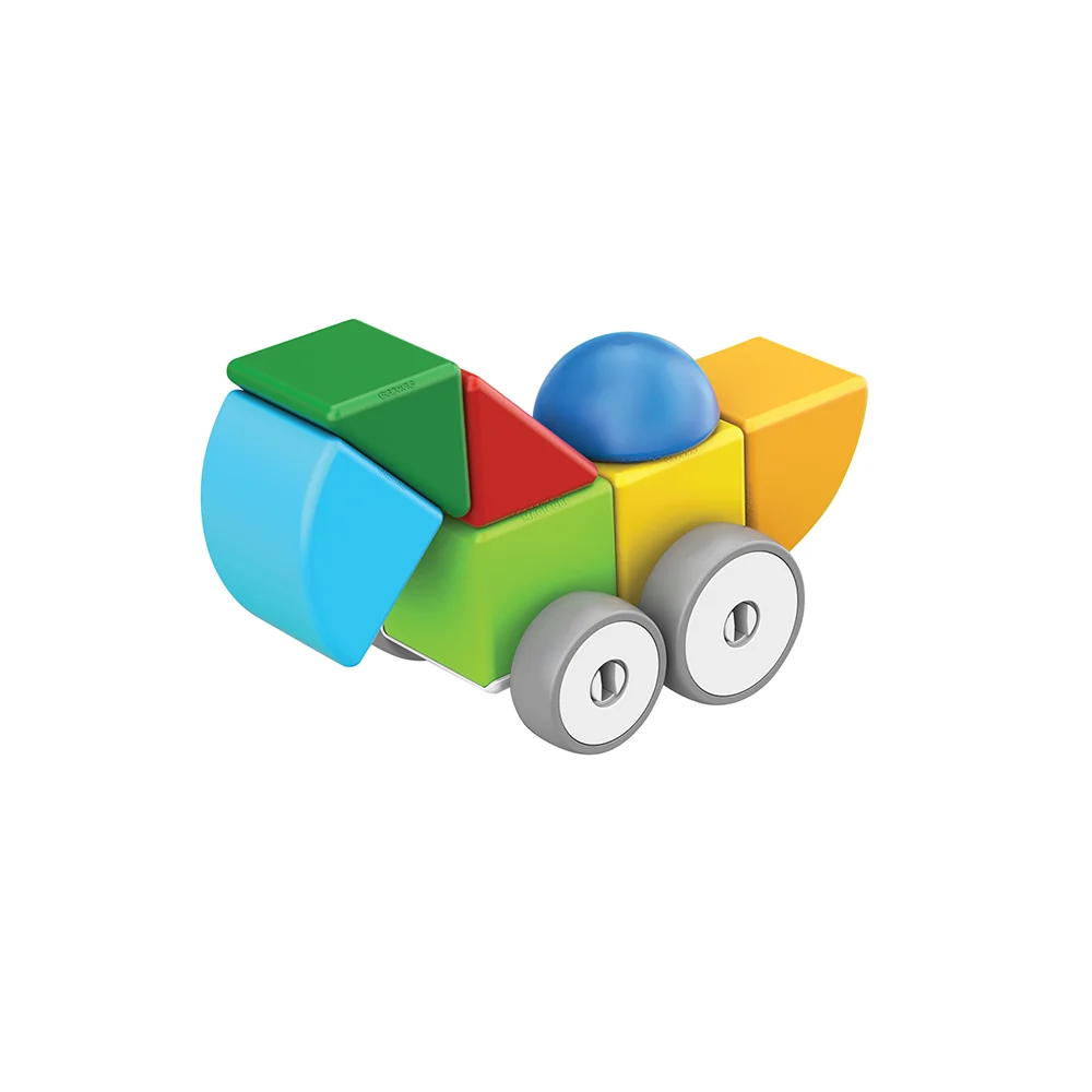 Geomag Magicube™ Magnetic Block Cars | 13-Piece STEM Building Set - Image 6