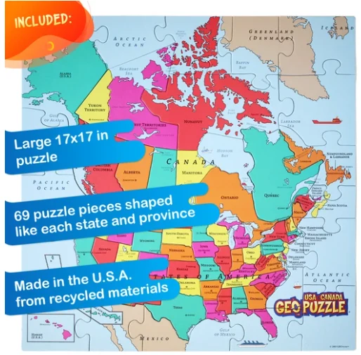 GEOPUZZLE- USA and Canada - Image 5