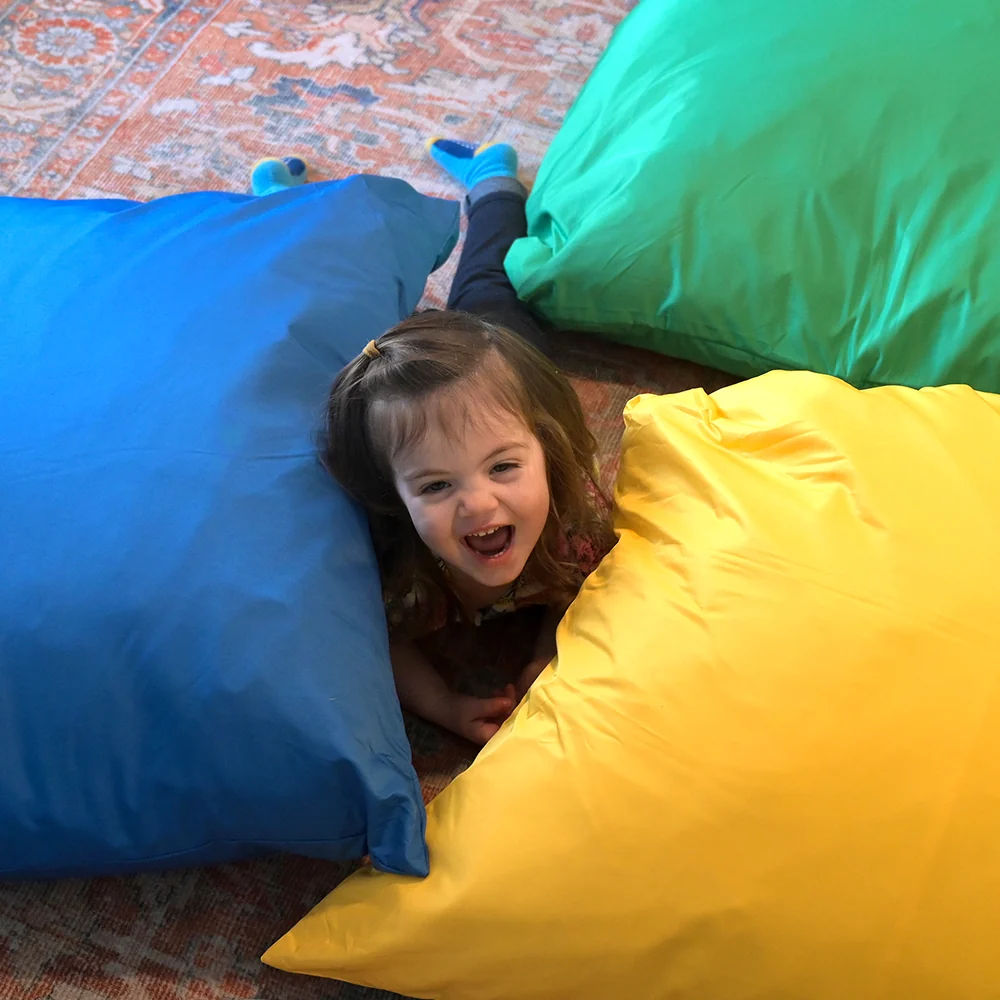 Giant Cuddle-Up Pillows | Set of 4 | Soft, Cozy, and Safe Floor Seating - Image 5