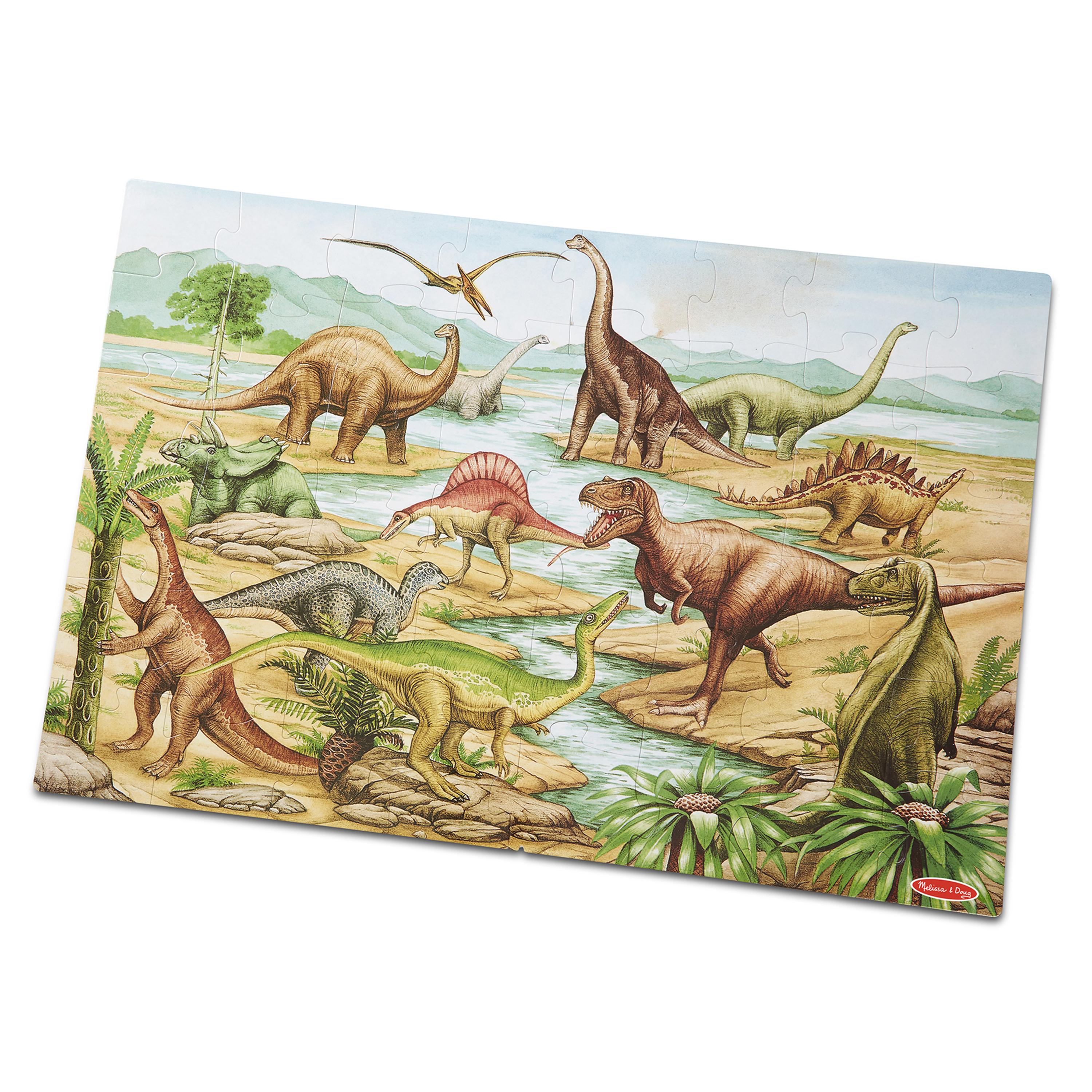 Giant Floor Puzzles | Set of 4 Educational Floor Puzzles Featuring Construction, Solar System, Dinosaurs & Farm Scenes - Image 3