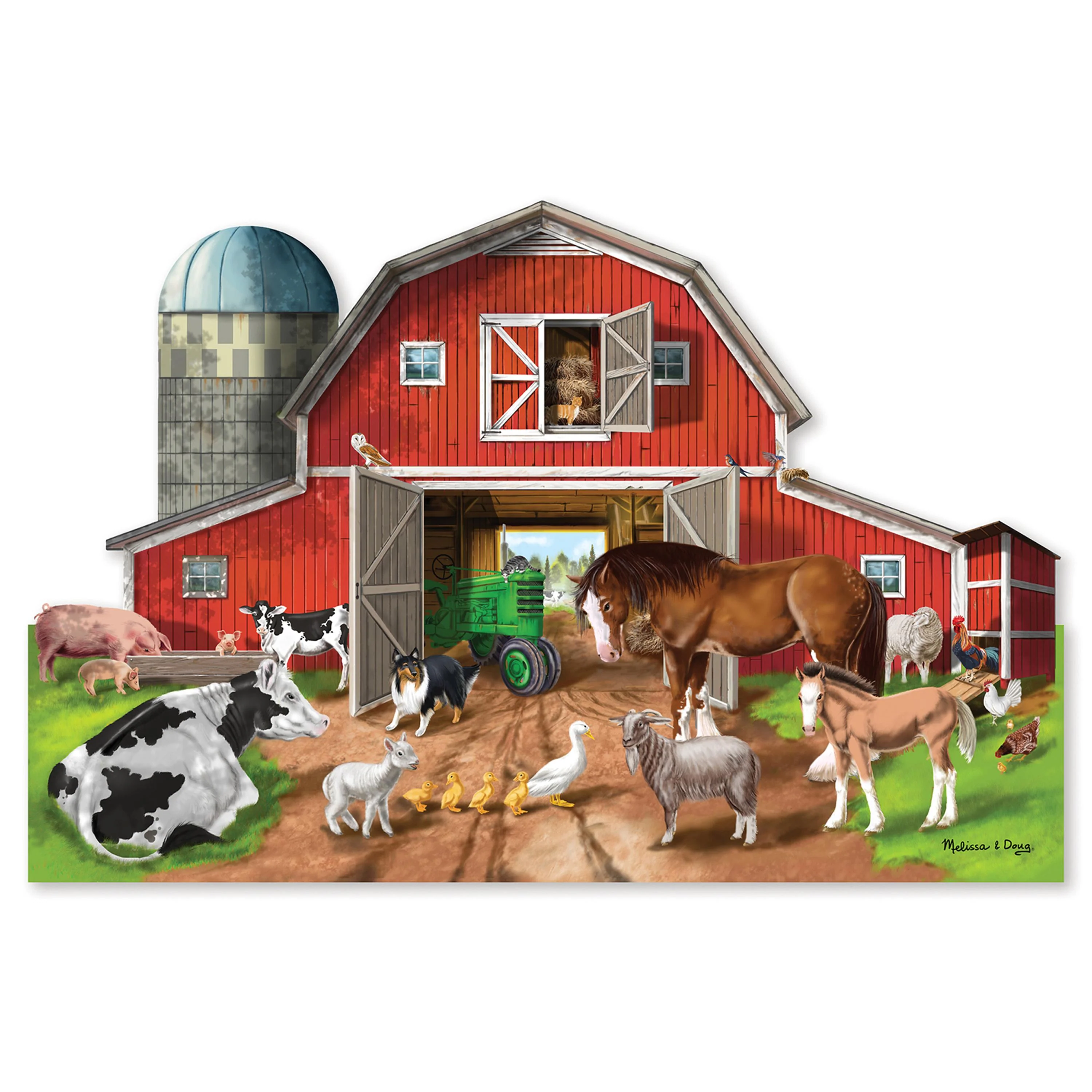 Giant Floor Puzzles | Set of 4 Educational Floor Puzzles Featuring Construction, Solar System, Dinosaurs & Farm Scenes - Image 5