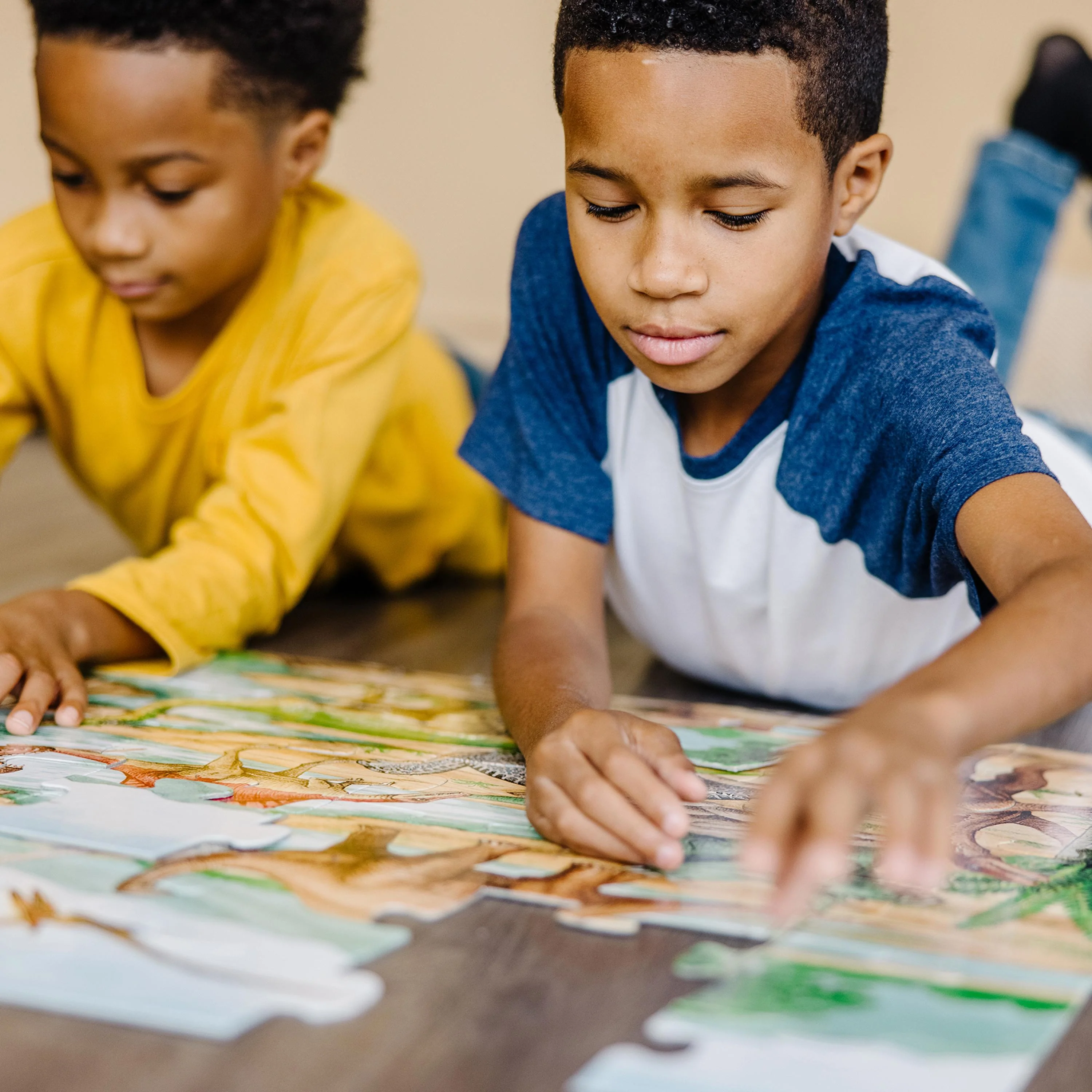 Giant Floor Puzzles | Set of 4 Educational Floor Puzzles Featuring Construction, Solar System, Dinosaurs & Farm Scenes - Image 8