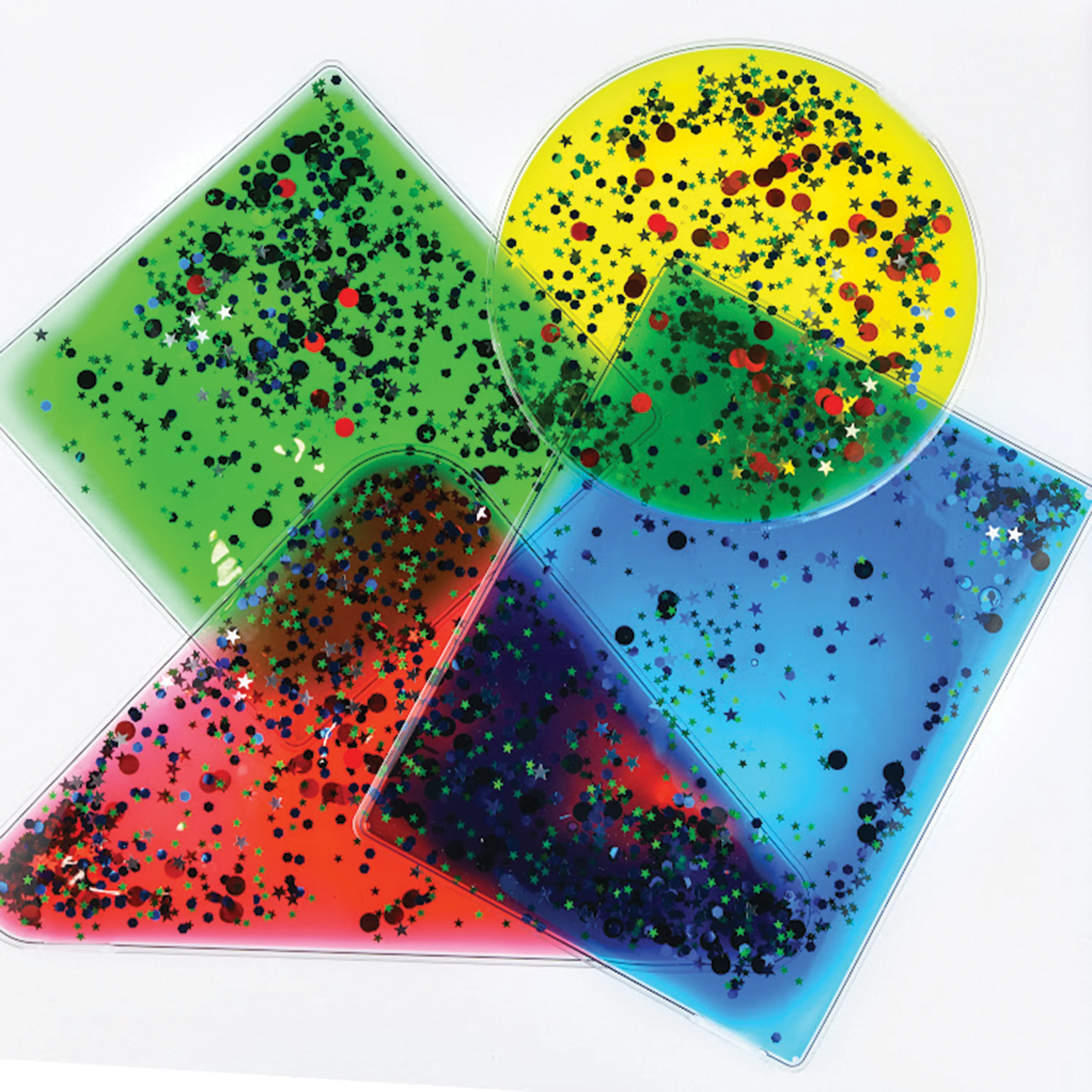 Glitter Gel Shapes | 4-Pack Sensory Tactile Fidget Set