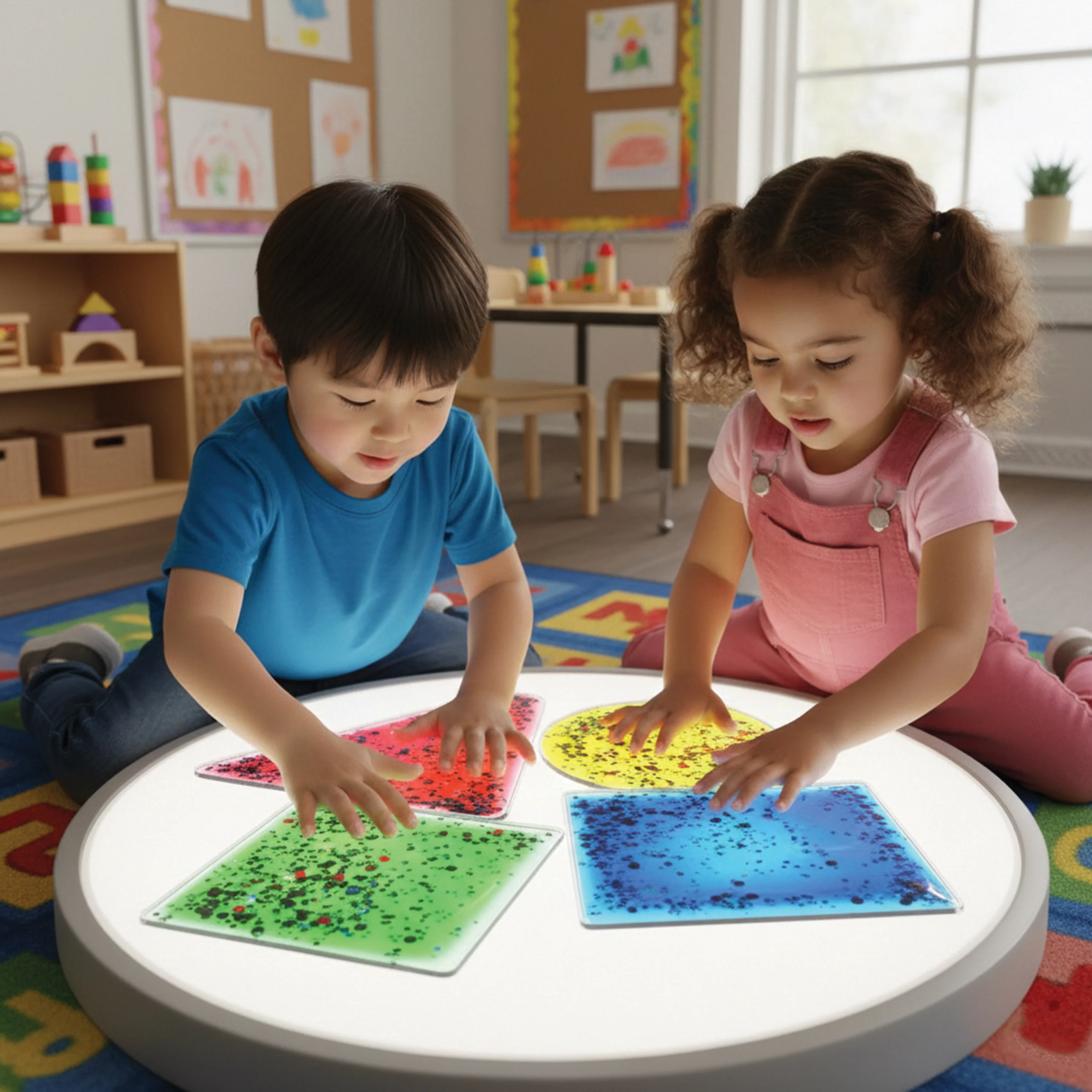 Glitter Gel Shapes | 4-Pack Sensory Tactile Fidget Set - Image 2