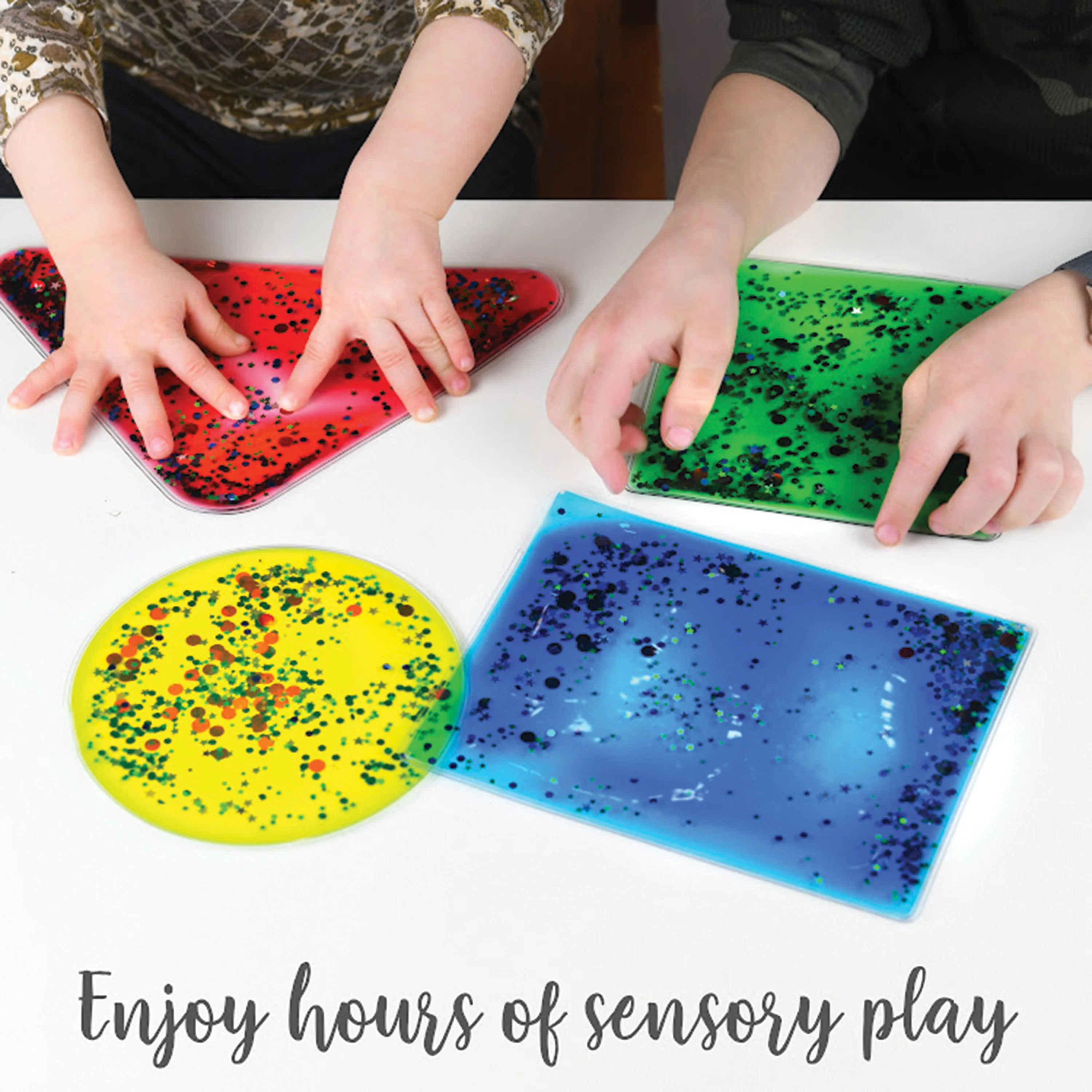 Glitter Gel Shapes | 4-Pack Sensory Tactile Fidget Set - Image 6