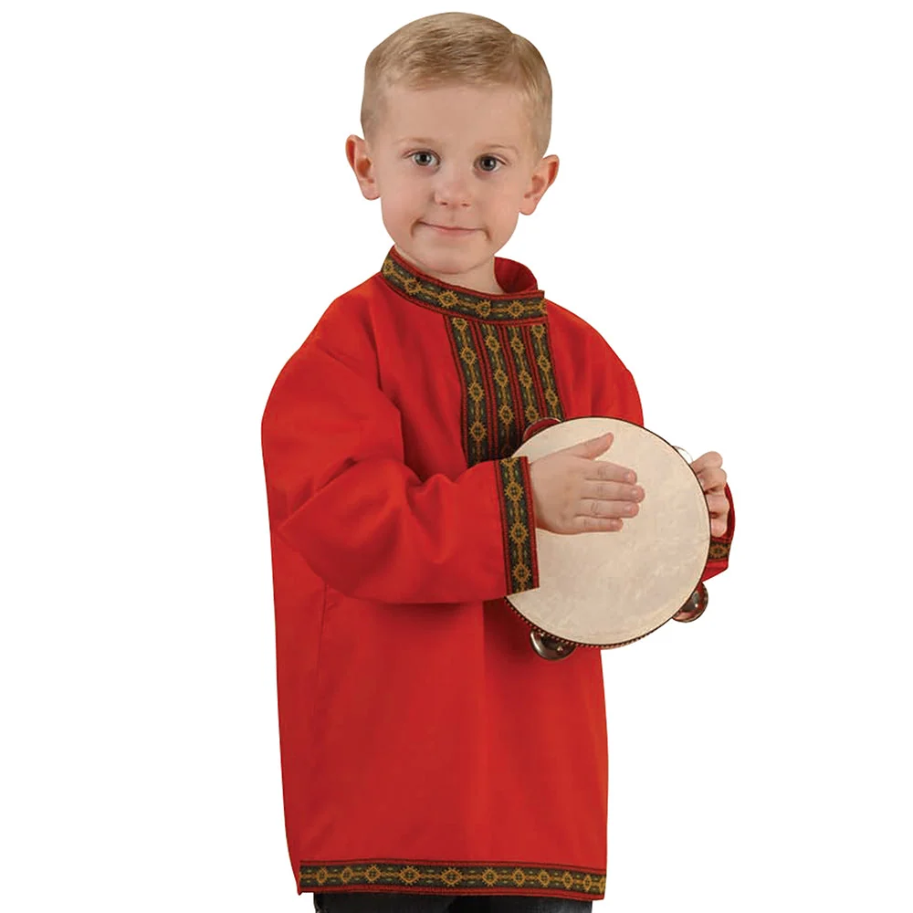 Red Embroidered Folk Shirt | Eastern Europe - Image 2