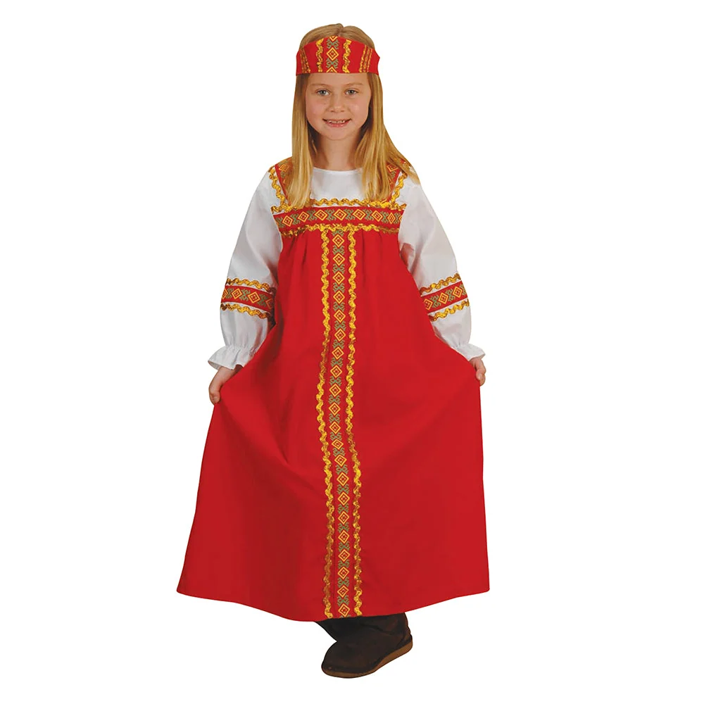 Red and Gold Folk Festival Dress | Eastern Europe - Image 2