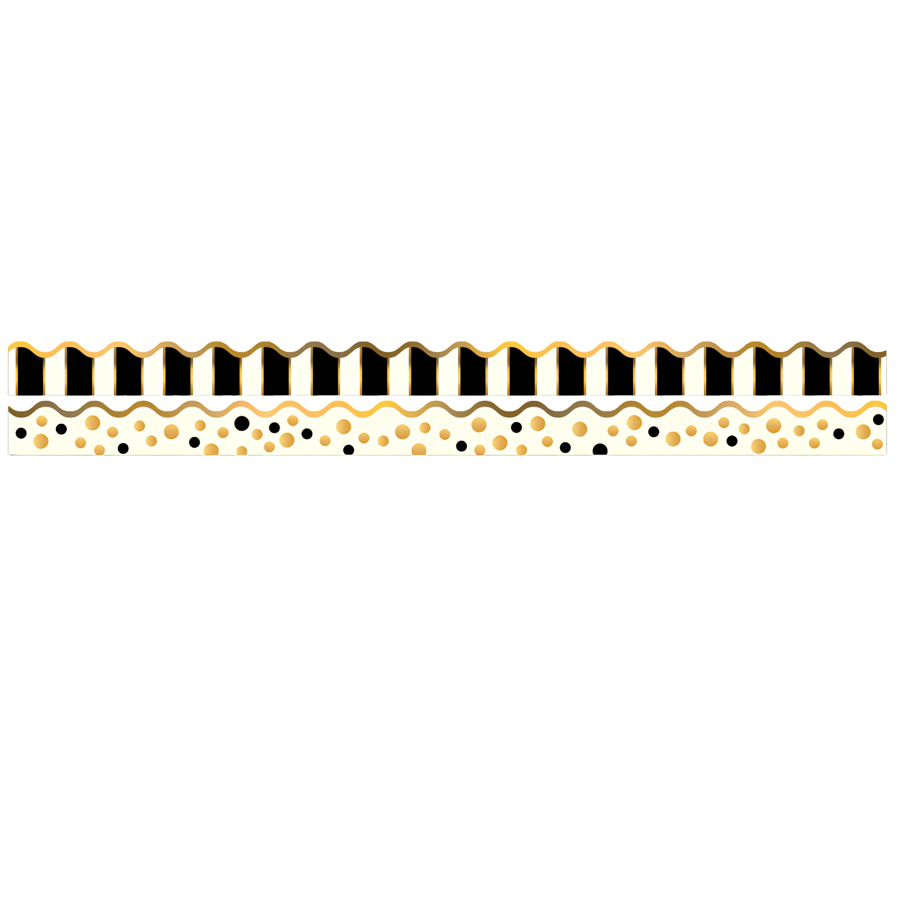 Gold Bars Scalloped Classroom Border Trim