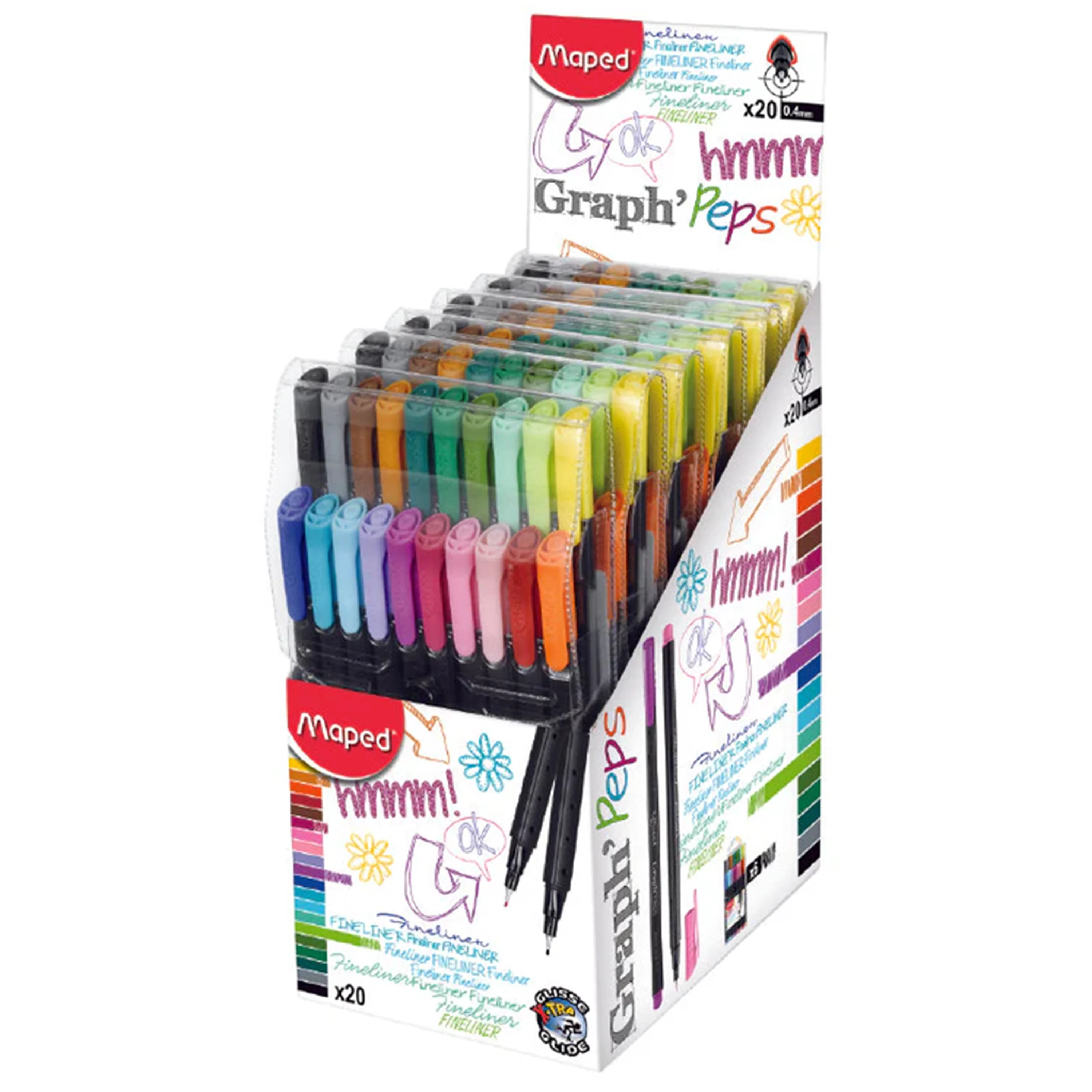 Graph Peps Felt Tipped Fine Liner Pens 20 ct. Packs - Image 2