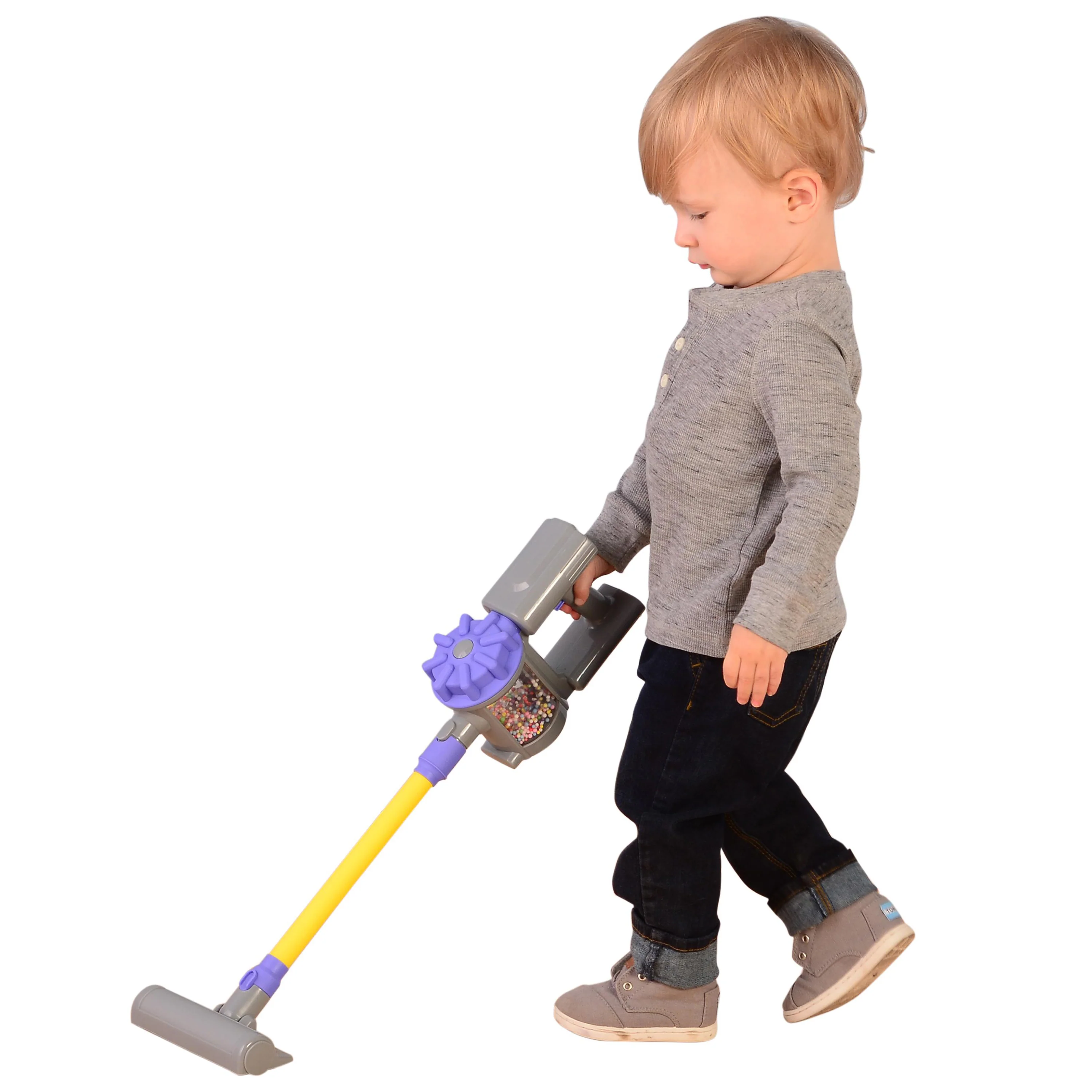 Realistic Handheld Pretend Vacuum with Attachments – Preschool Dramatic Play Cleaning Set - Image 10