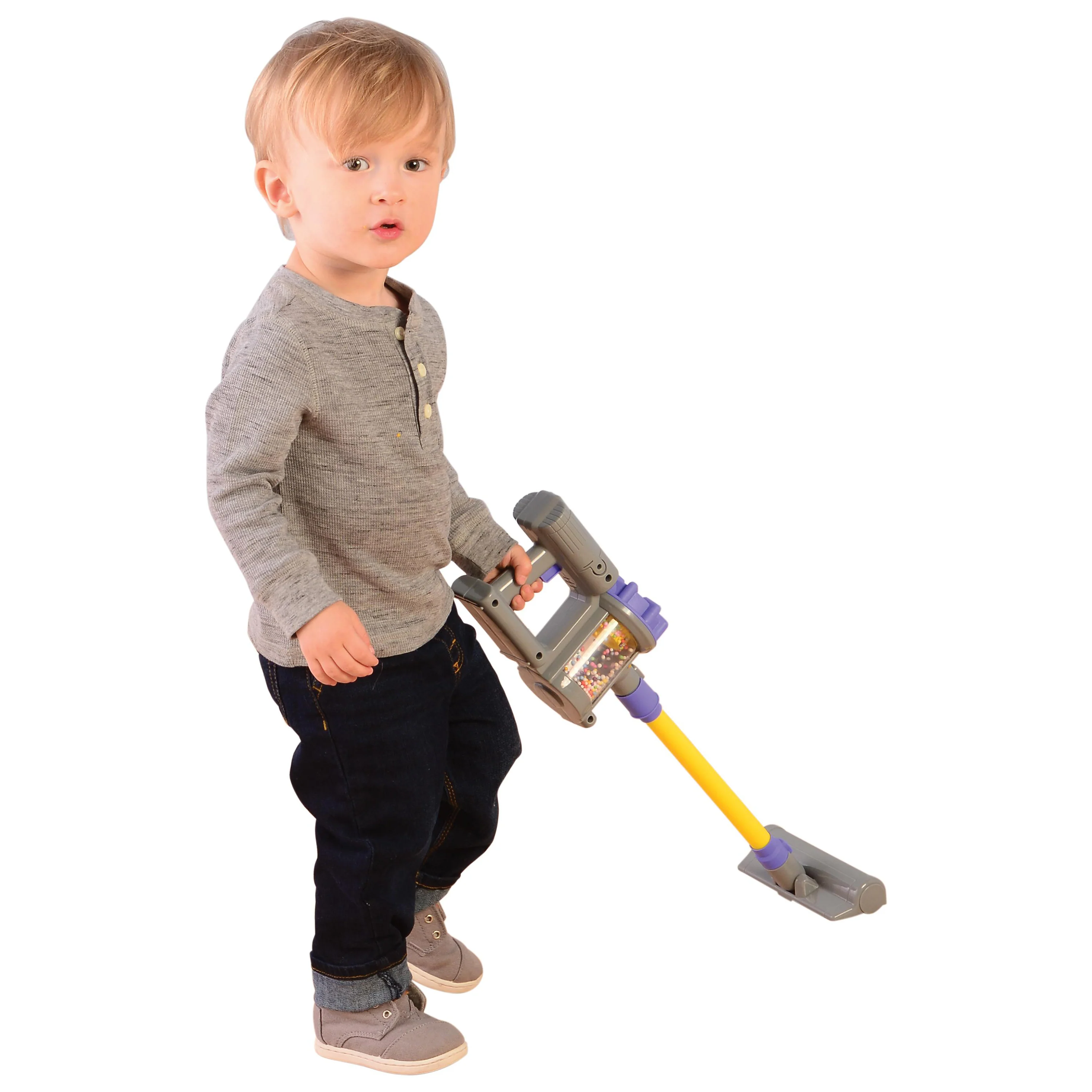 Realistic Handheld Pretend Vacuum with Attachments – Preschool Dramatic Play Cleaning Set - Image 12