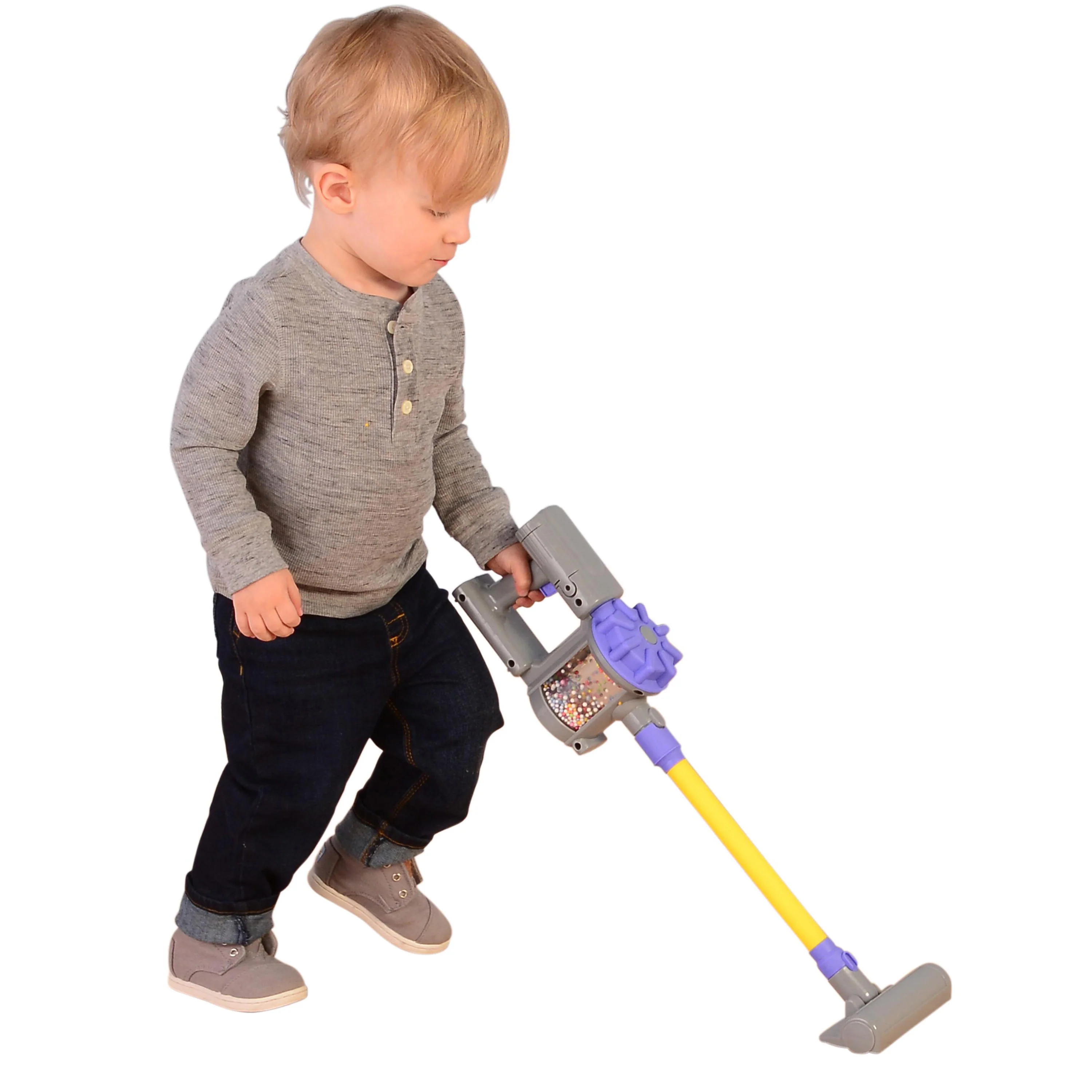 Realistic Handheld Pretend Vacuum with Attachments – Preschool Dramatic Play Cleaning Set - Image 9
