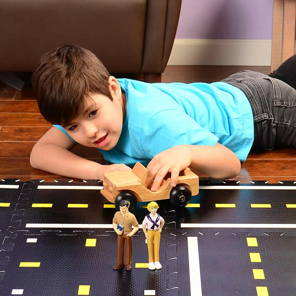 Hardwood Jeep Toy | Pretend Play Vehicle - Image 3