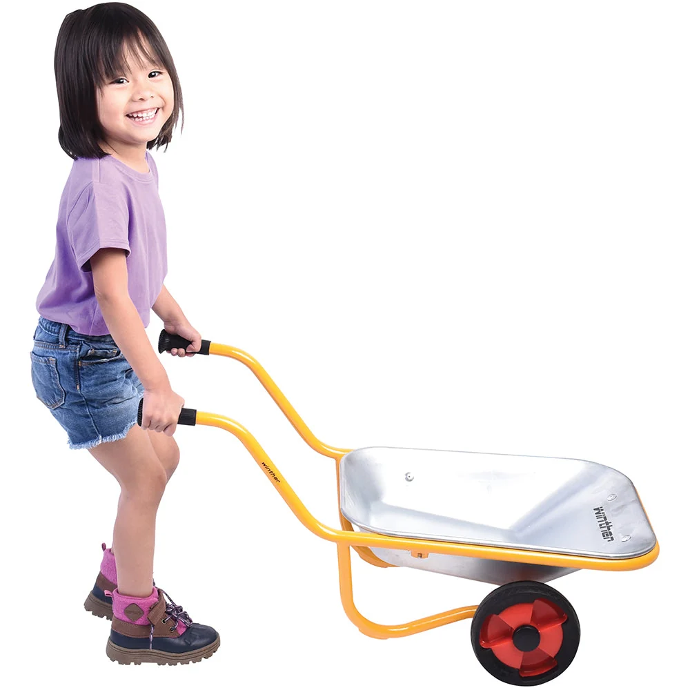 Kids Heavy-Duty Steel Wheelbarrow with Stable Two-Wheel Design | Outdoor Play & Realistic Gardening Tool - Image 15