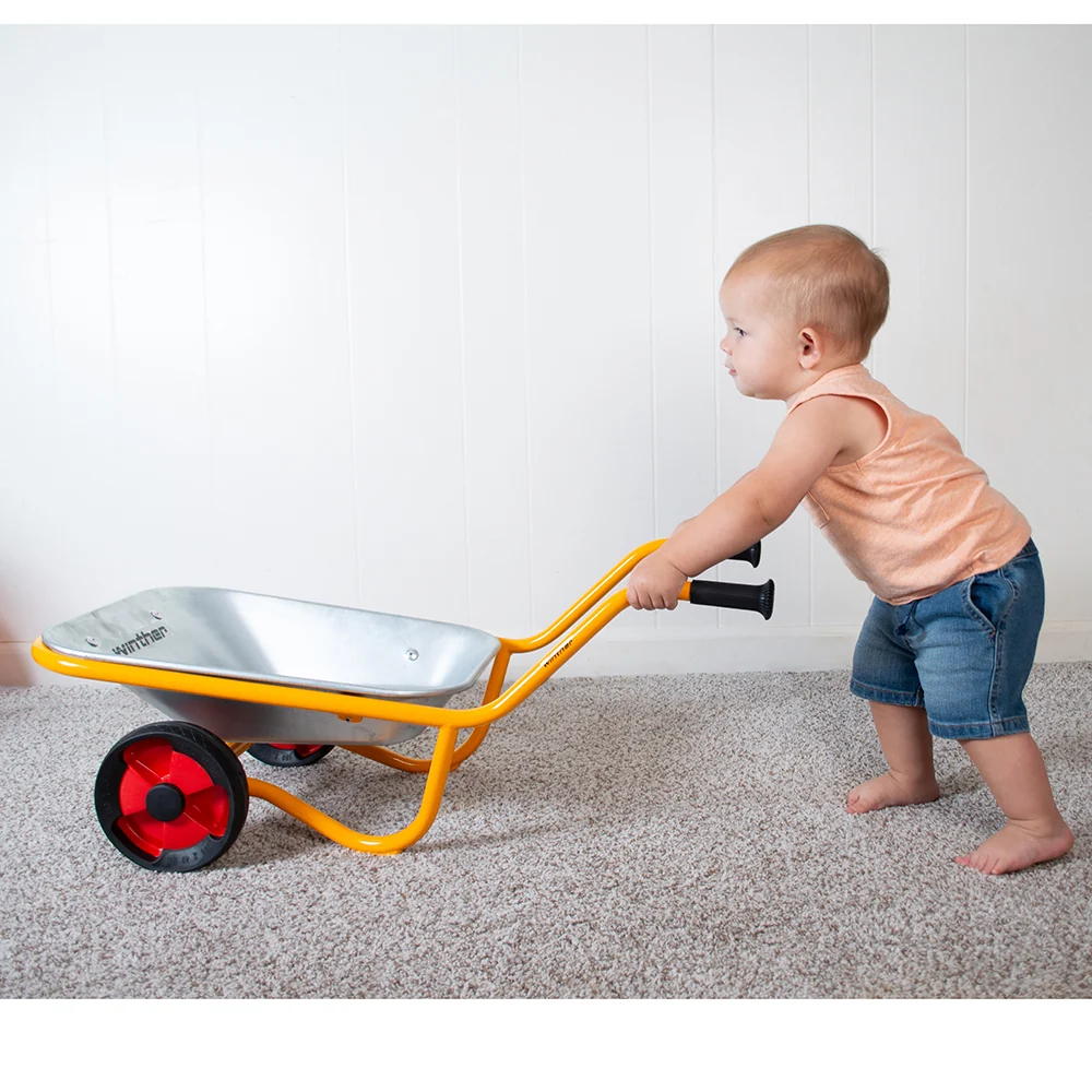 Kids Heavy-Duty Steel Wheelbarrow with Stable Two-Wheel Design | Outdoor Play & Realistic Gardening Tool - Image 16