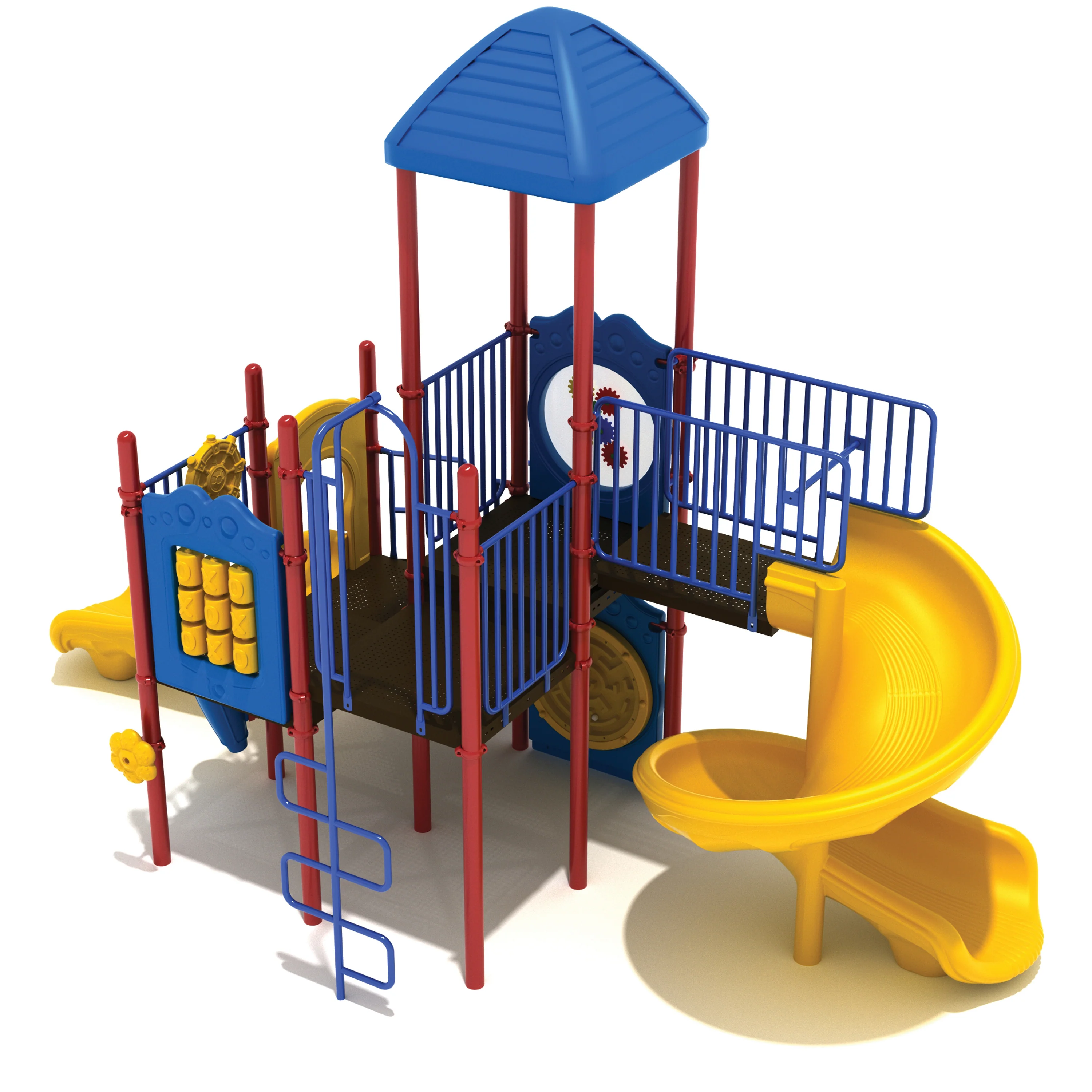 Hoosier Nest Multi-Slide Playground Set | Spiral Slide, Activity Panels & Ball Maze for Ages 2–12 - Image 2
