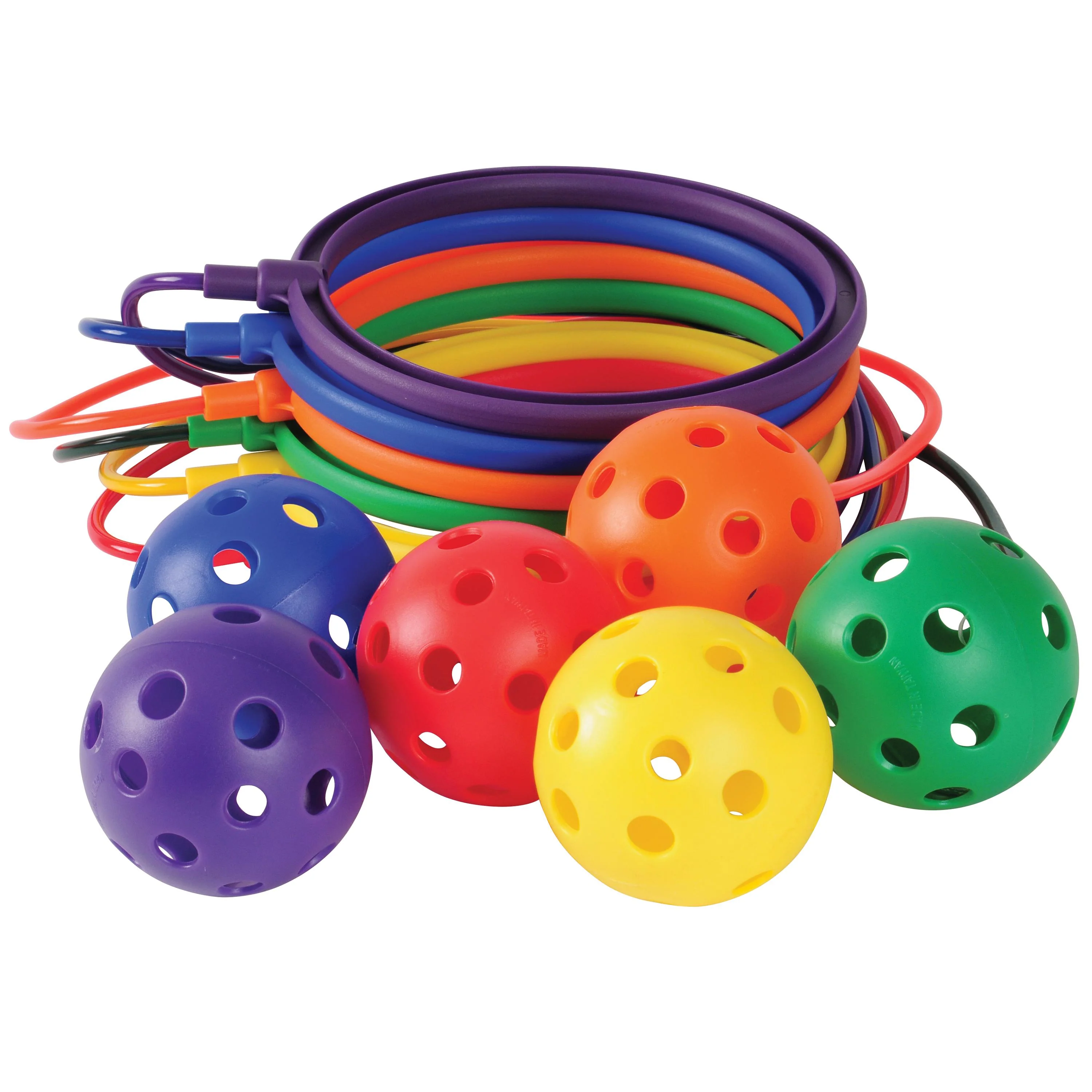 Hop & Skip Ankle Hoops Activity 6-Piece Set | Gross Motor Skipping Toy with Ball - Image 4