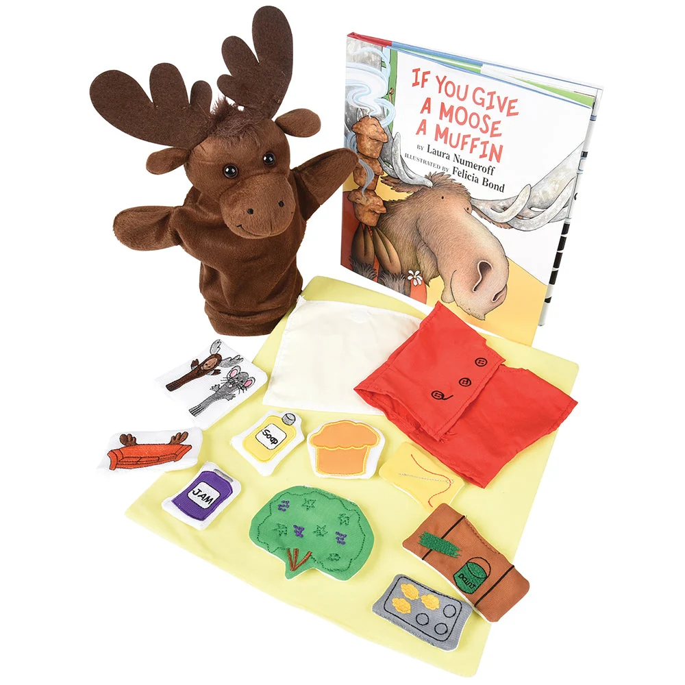 If You Give a Moose a Muffin Puppet, Props & Book Set* | Interactive Storytelling for Early Learners