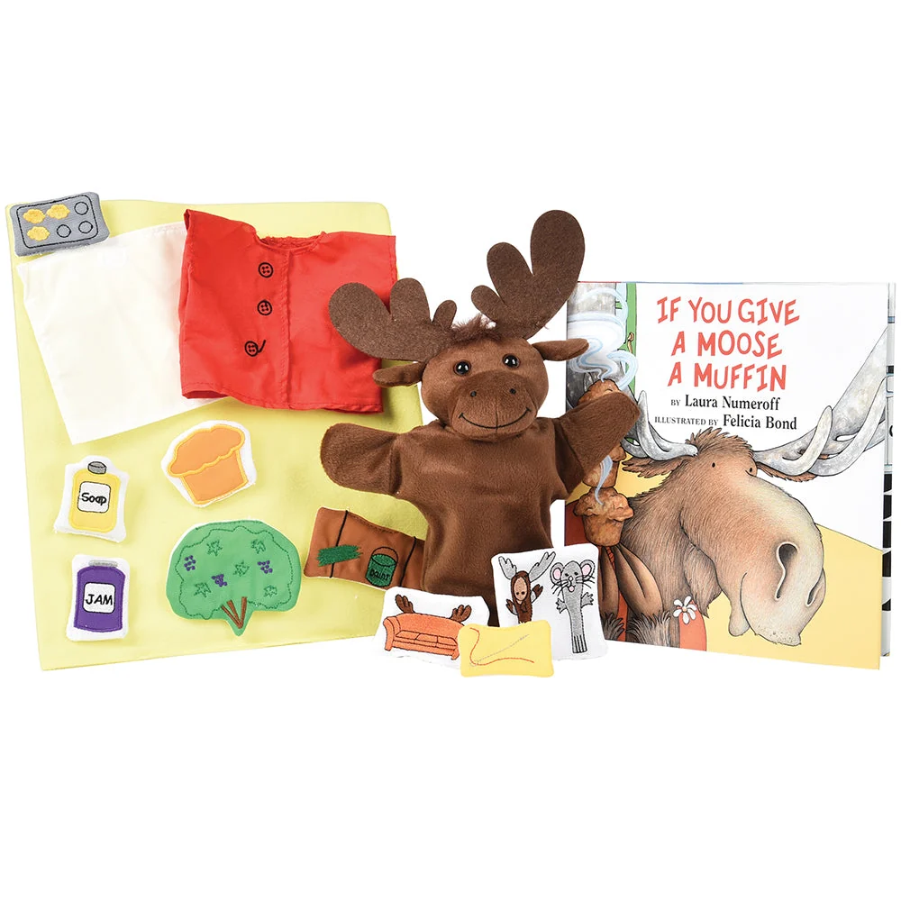 If You Give a Moose a Muffin Puppet, Props & Book Set* | Interactive Storytelling for Early Learners - Image 2