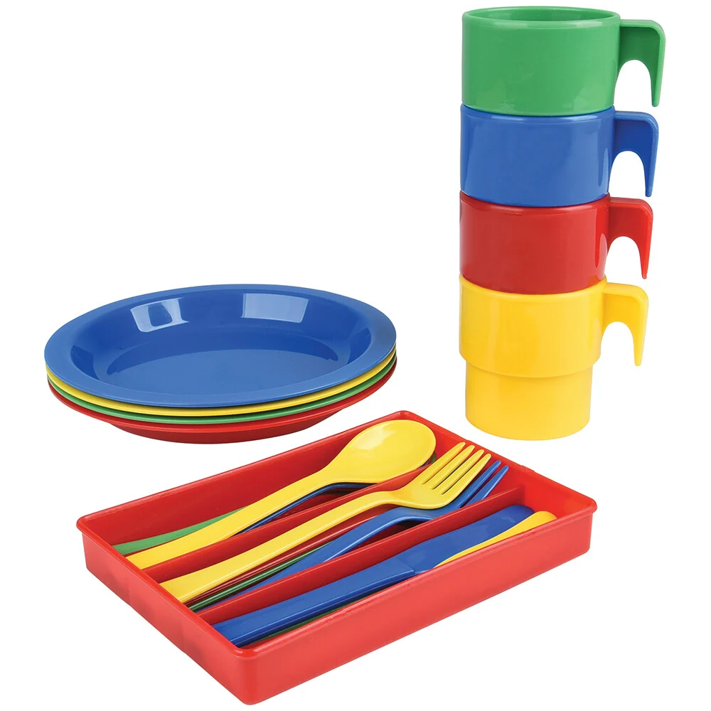 Indestructible Play Dishes | 20-Piece Unbreakable Pretend Dining Set - Image 7