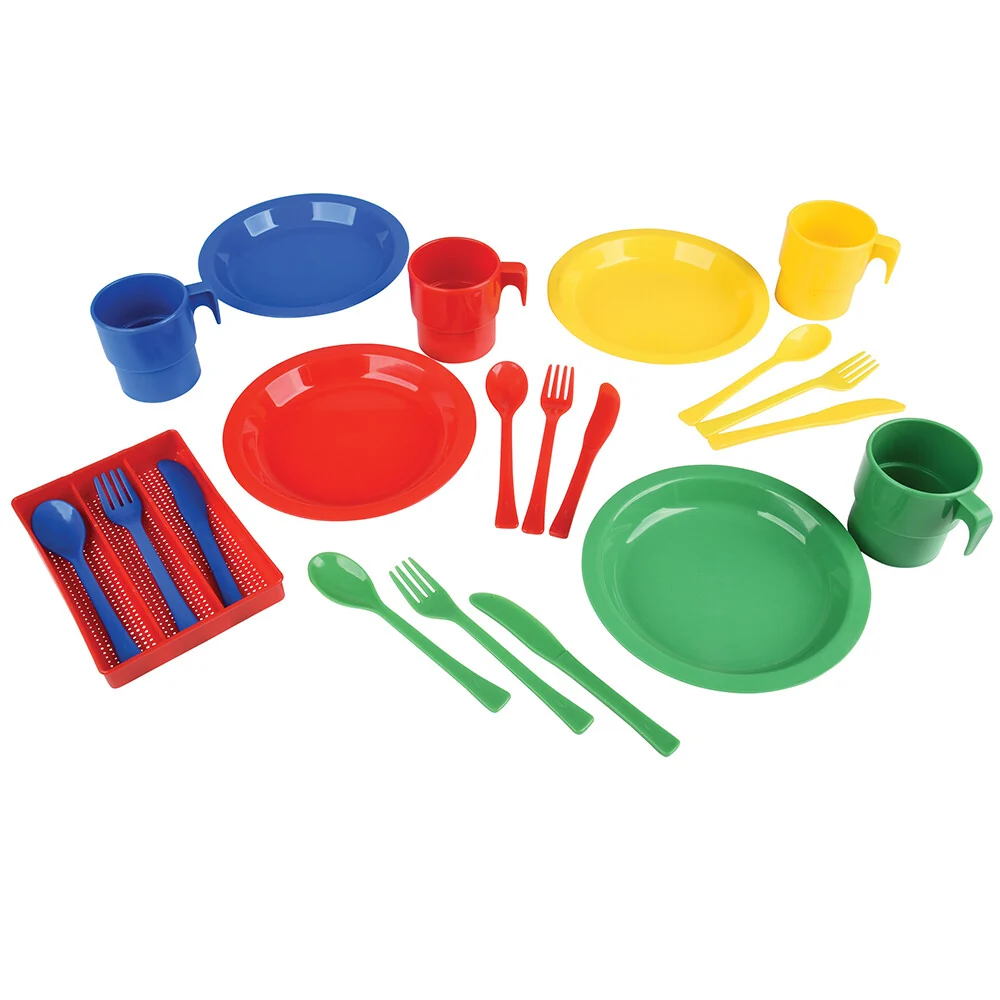 Indestructible Play Dishes | 20-Piece Unbreakable Pretend Dining Set - Image 8