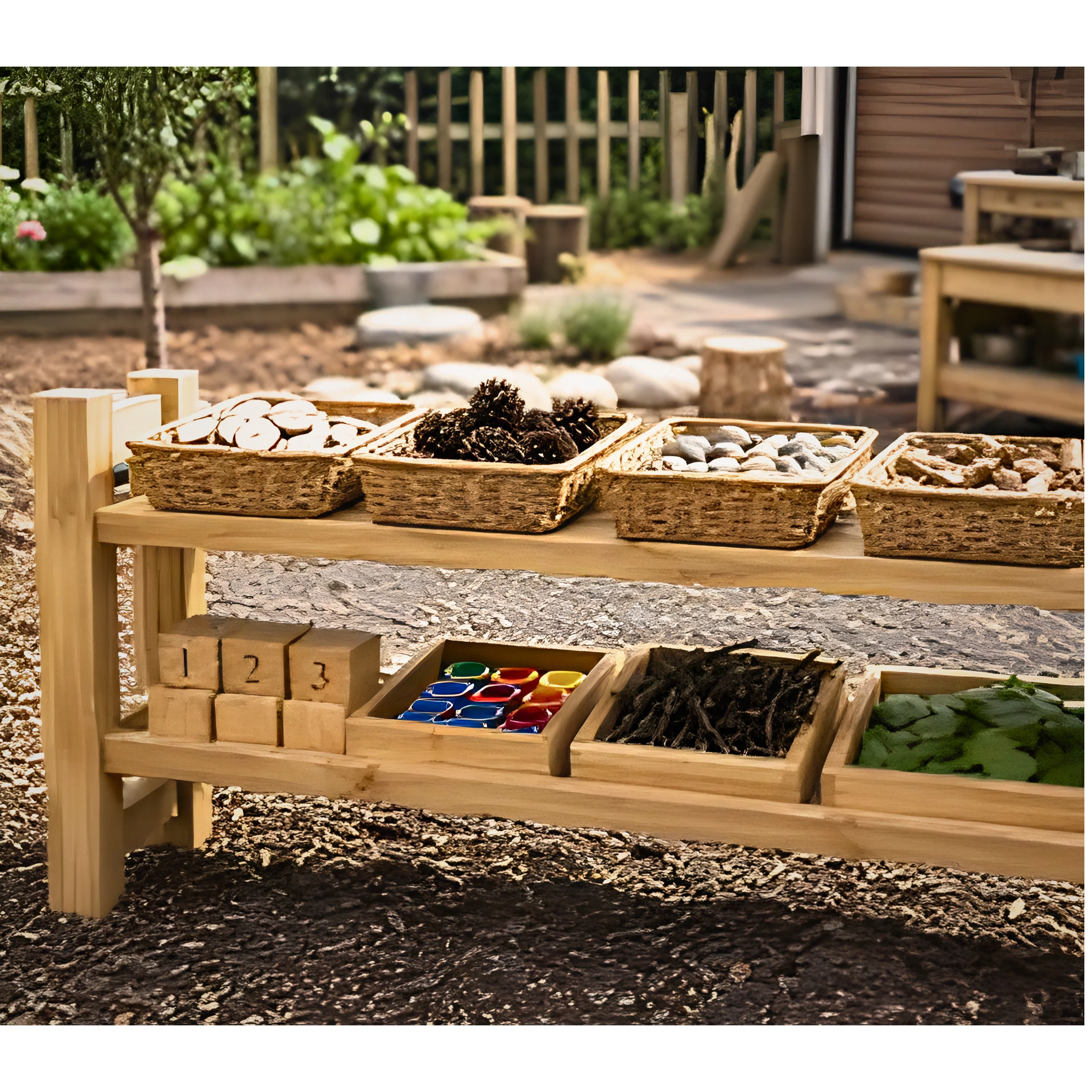 Indoor/Outdoor Loose Parts Storage Rack - Image 2