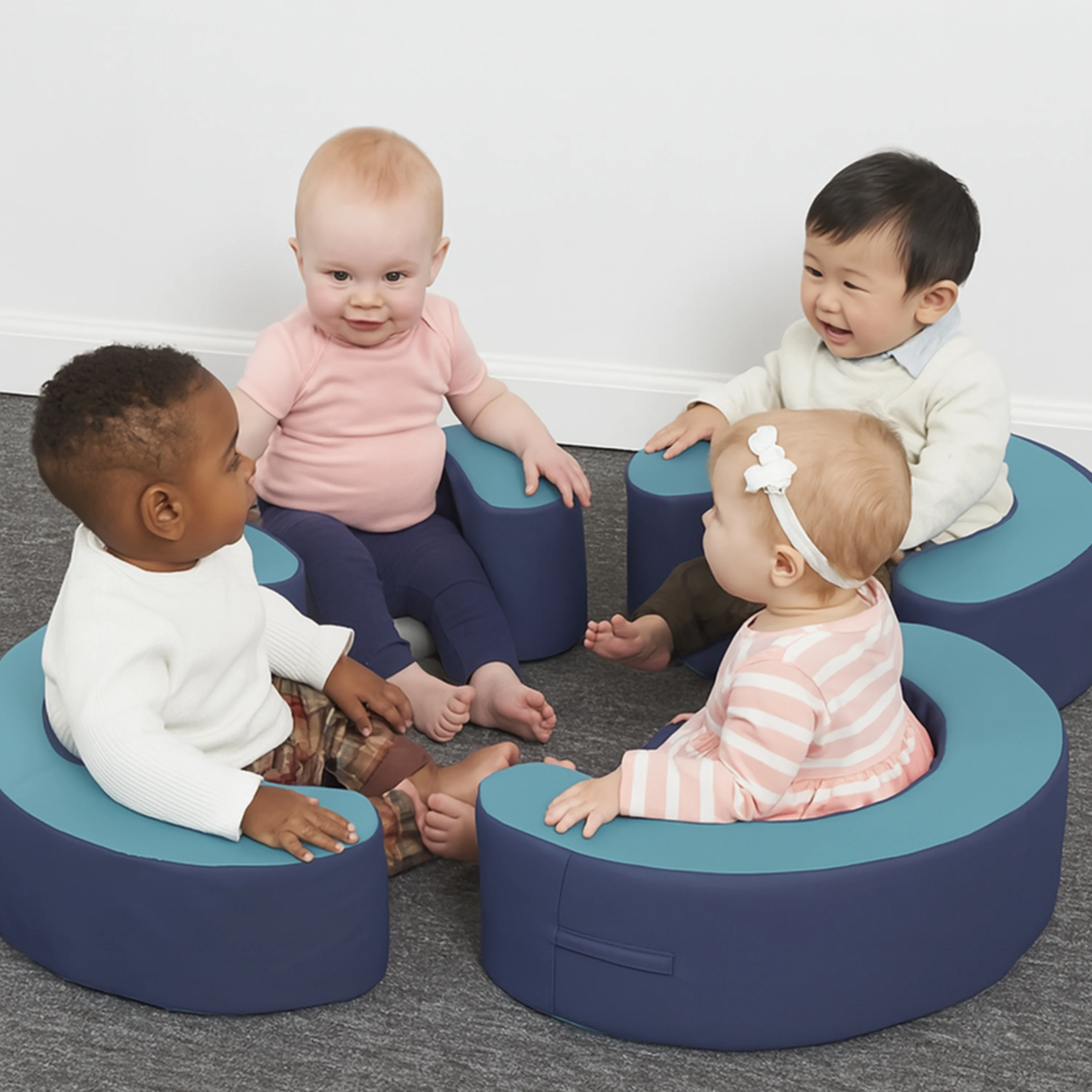 Infant Communication Circle | 4-Piece Baby Sit-Up Support Cushion Set