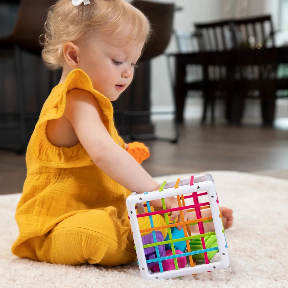Inny Binny | Sensory Shape-Sorting Cube by Fat Brain Toys - Image 11