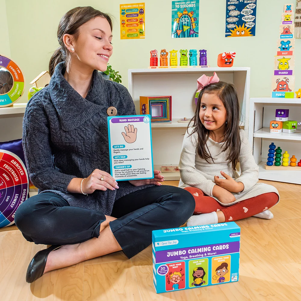 Mindful Moments Jumbo Calming Cards | Breathing & Yoga Activity Deck - Image 2