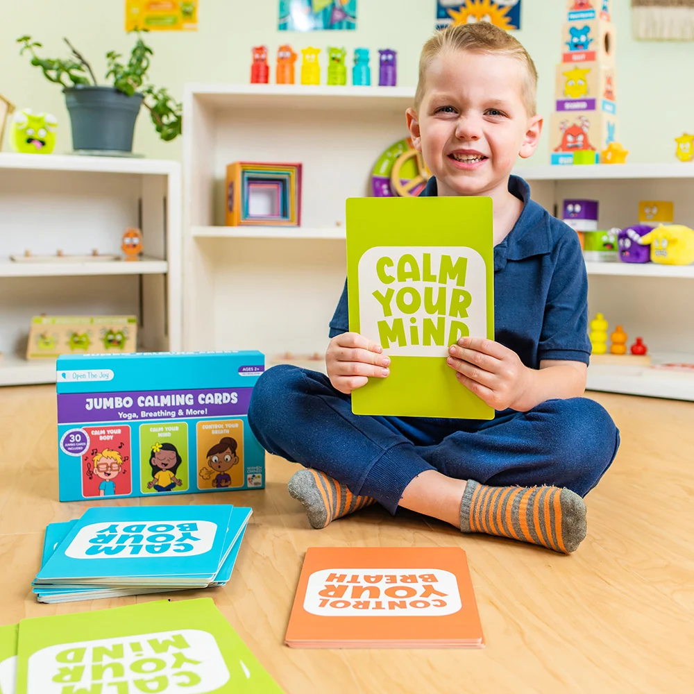 Mindful Moments Jumbo Calming Cards | Breathing & Yoga Activity Deck - Image 3