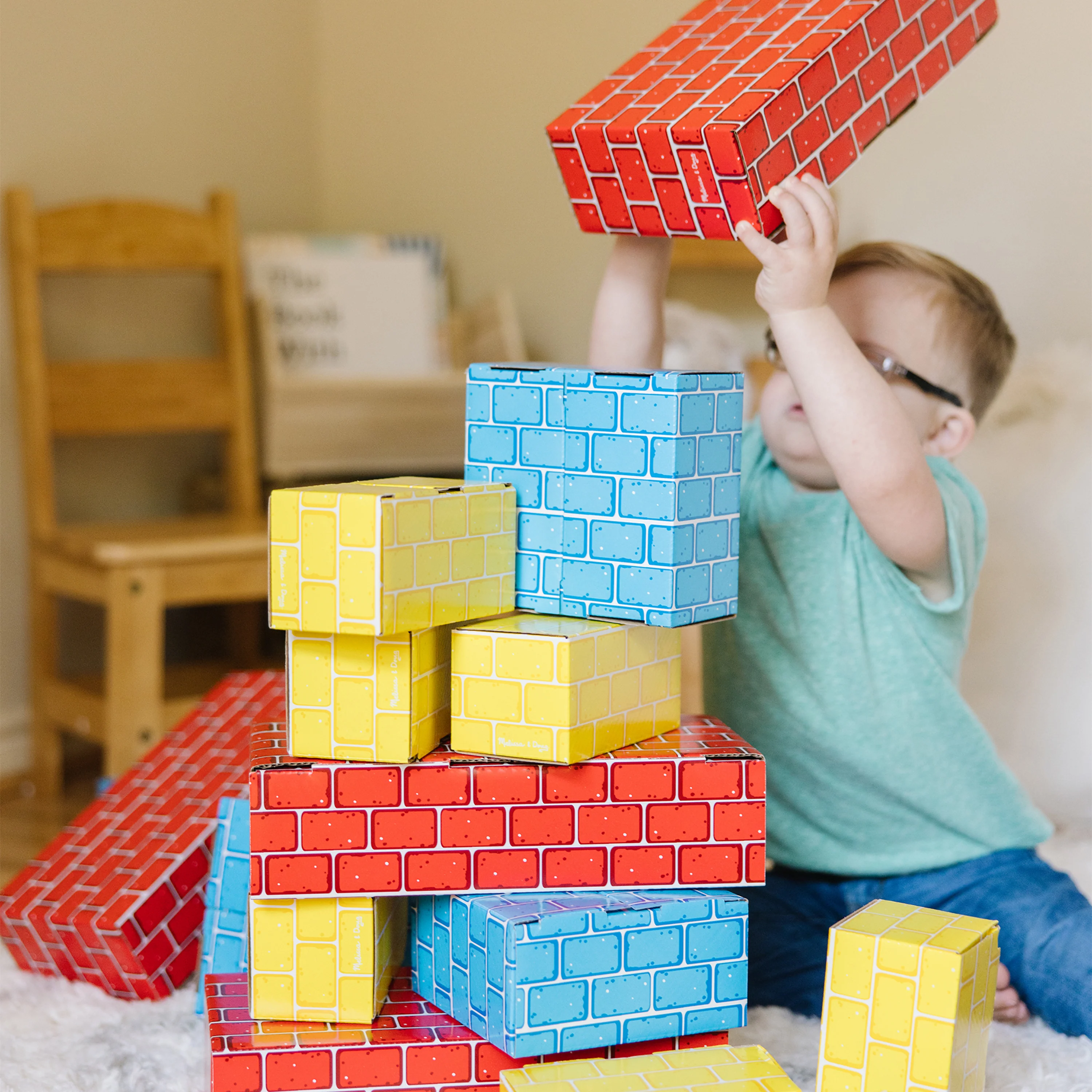 Jumbo Cardboard Blocks | Set of 24 Durable & Lightweight Building Blocks
