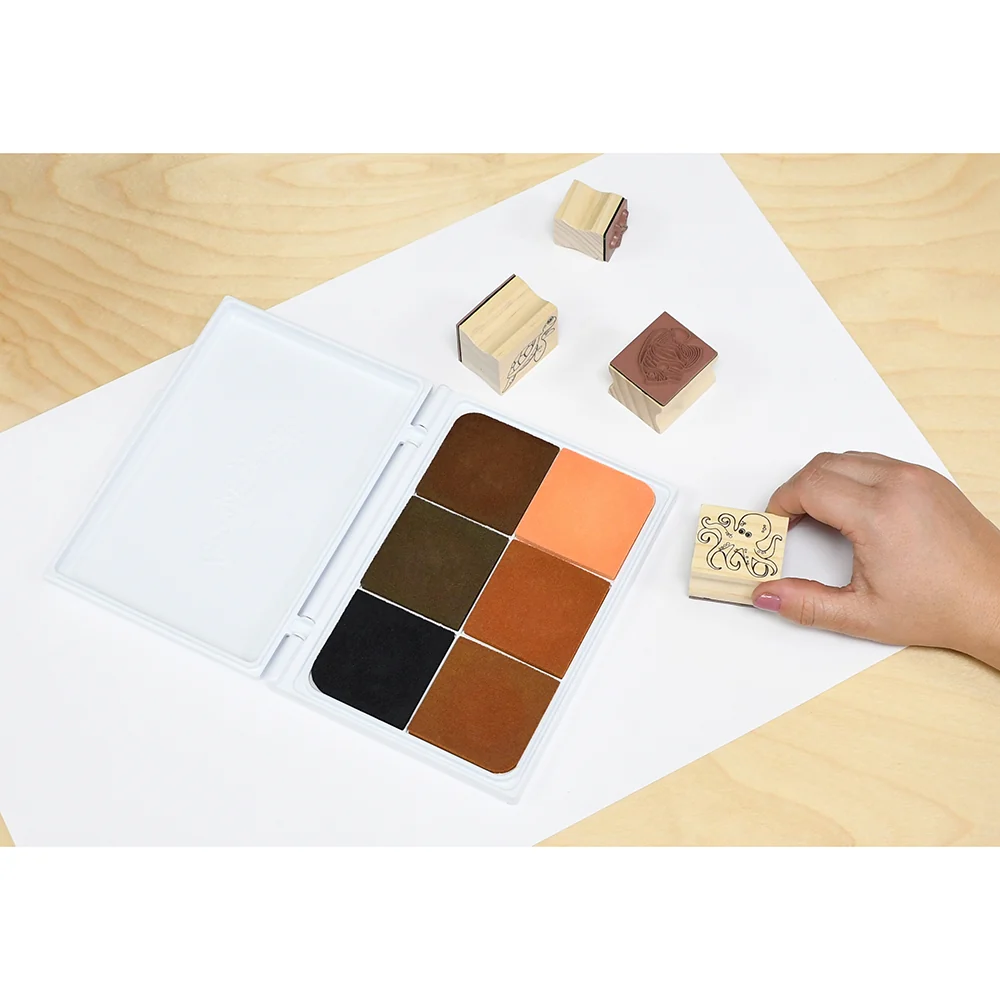 6-in-1 Skin Tones Jumbo Washable Stamp Pad - Image 2