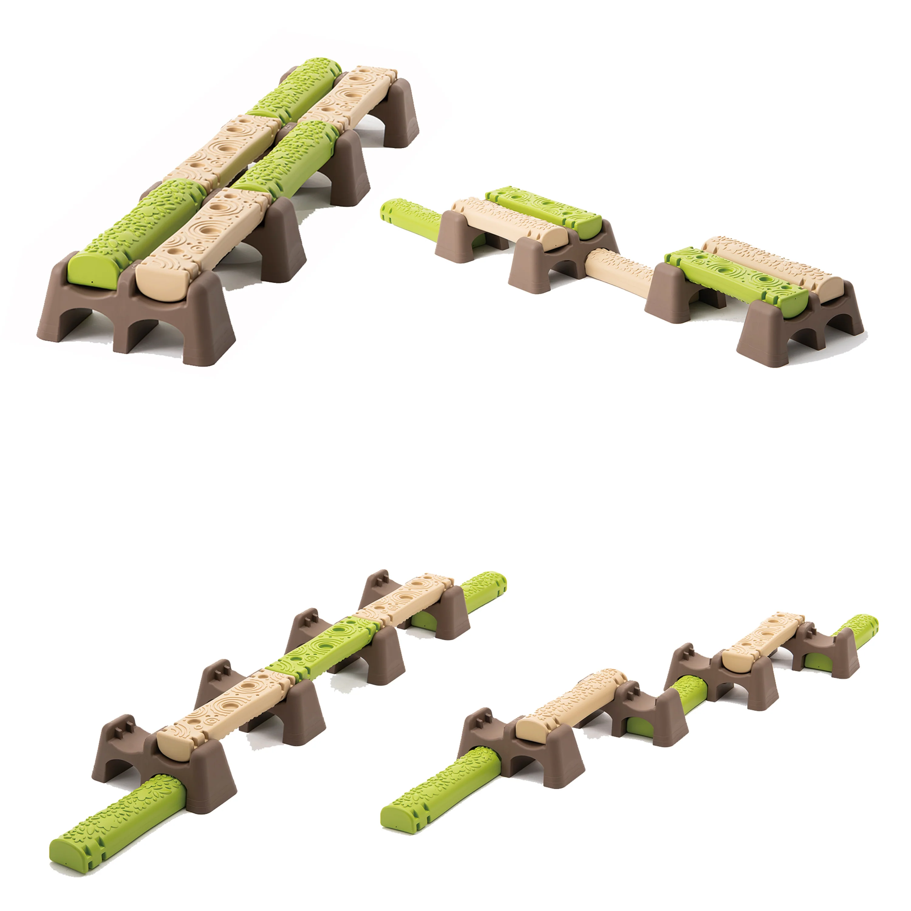 Jungle Trail Balance Logs & Bases | Gross Motor Balance Path Set with Textured Logs & Sturdy Stepping Bases - Image 10