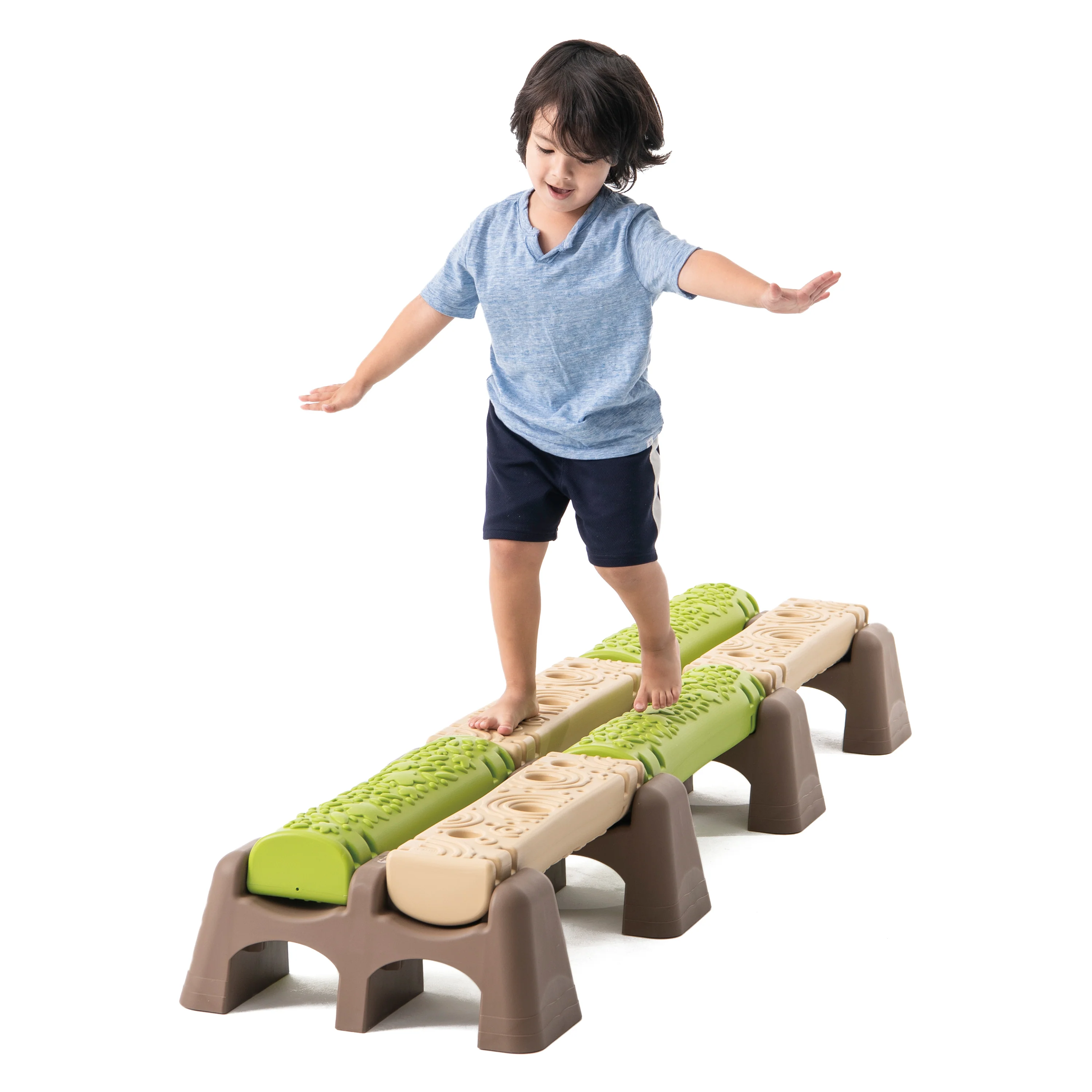 Jungle Trail Balance Logs & Bases | Gross Motor Balance Path Set with Textured Logs & Sturdy Stepping Bases - Image 18