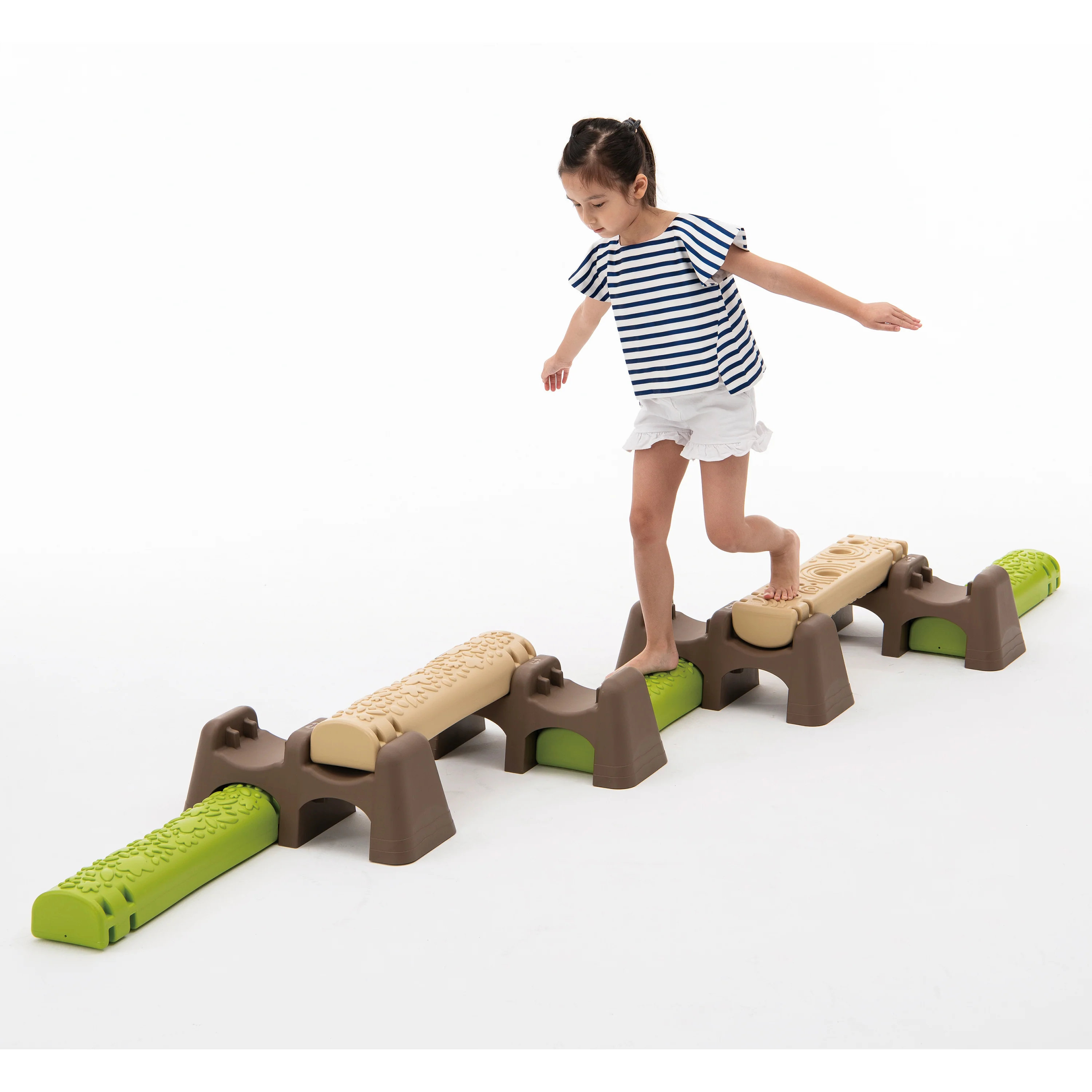 Jungle Trail Balance Logs & Bases | Gross Motor Balance Path Set with Textured Logs & Sturdy Stepping Bases - Image 20