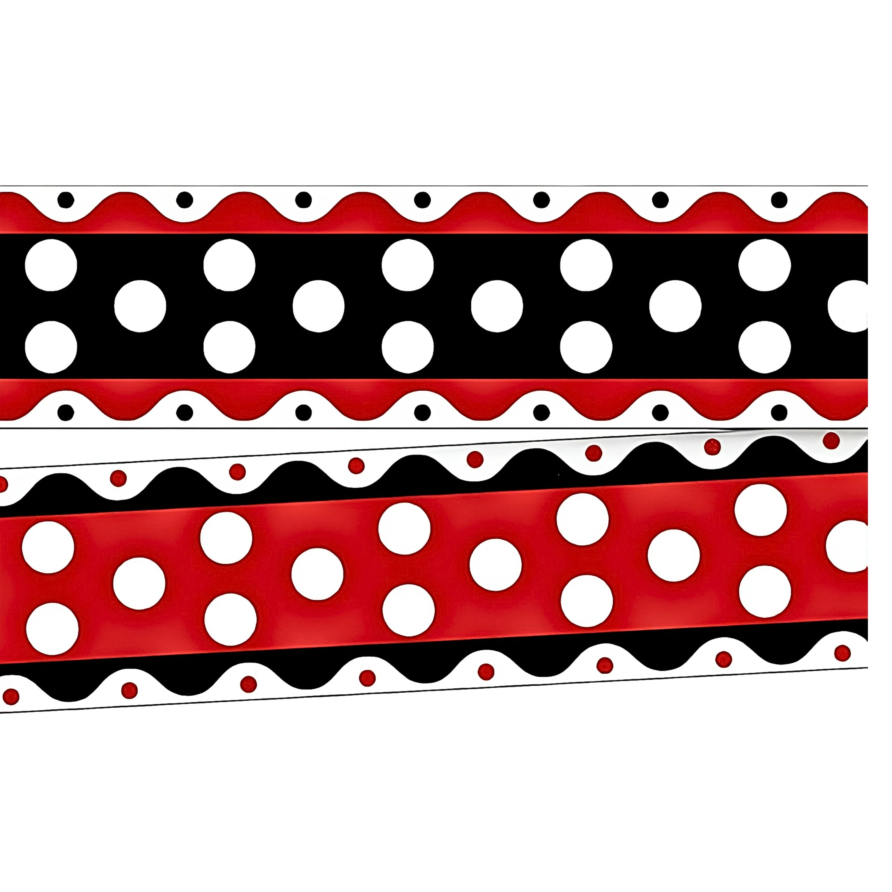 Just Dotty Double-Sided Bulletin Board Border - 12 strips