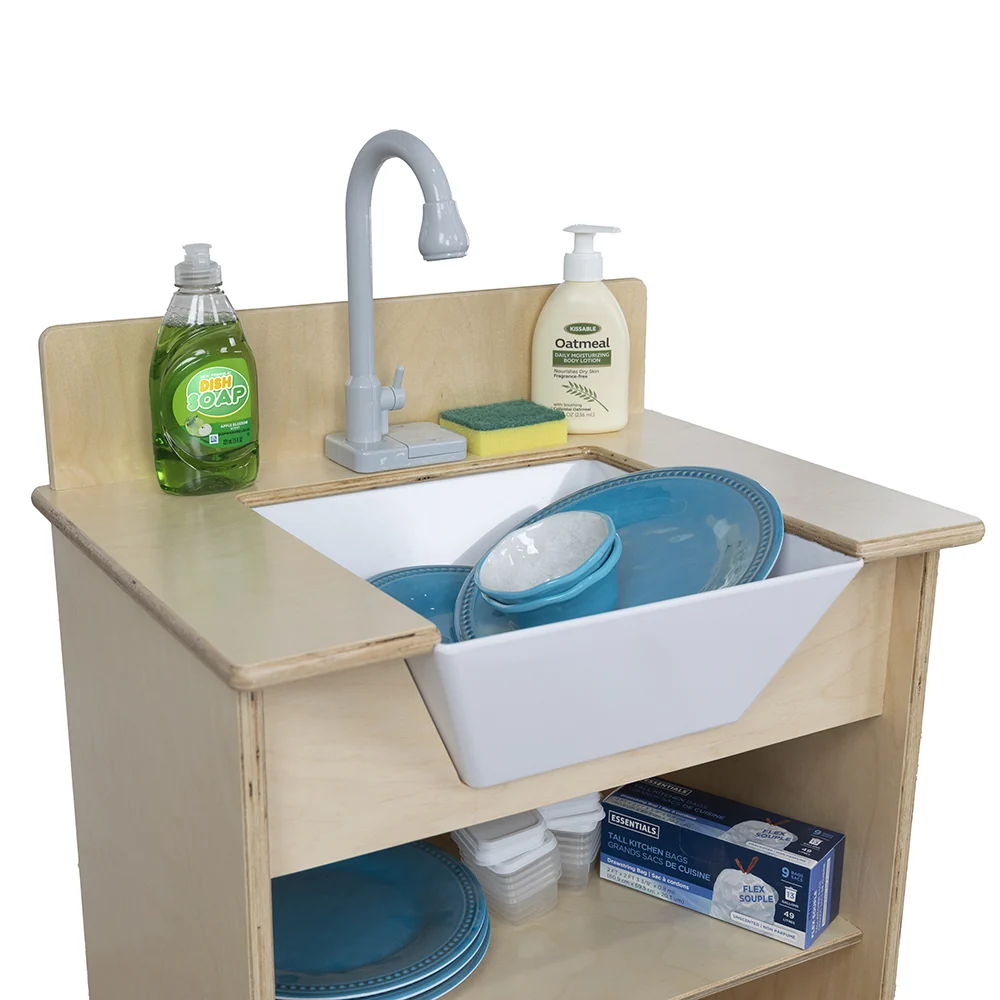 Kid-Sized Farmhouse-Style Toy Sink - Image 4