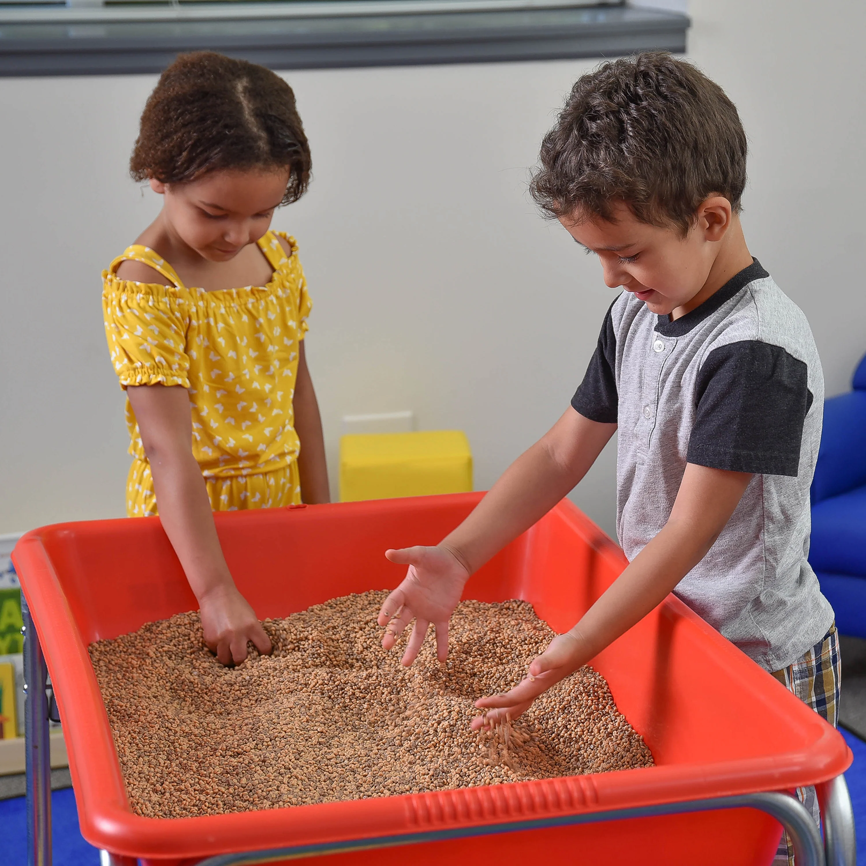 Kidfetti® Sensory Play Pellets | 10 lb Neutral 2-Tone Mix | Clean Sand Alternative - Image 3