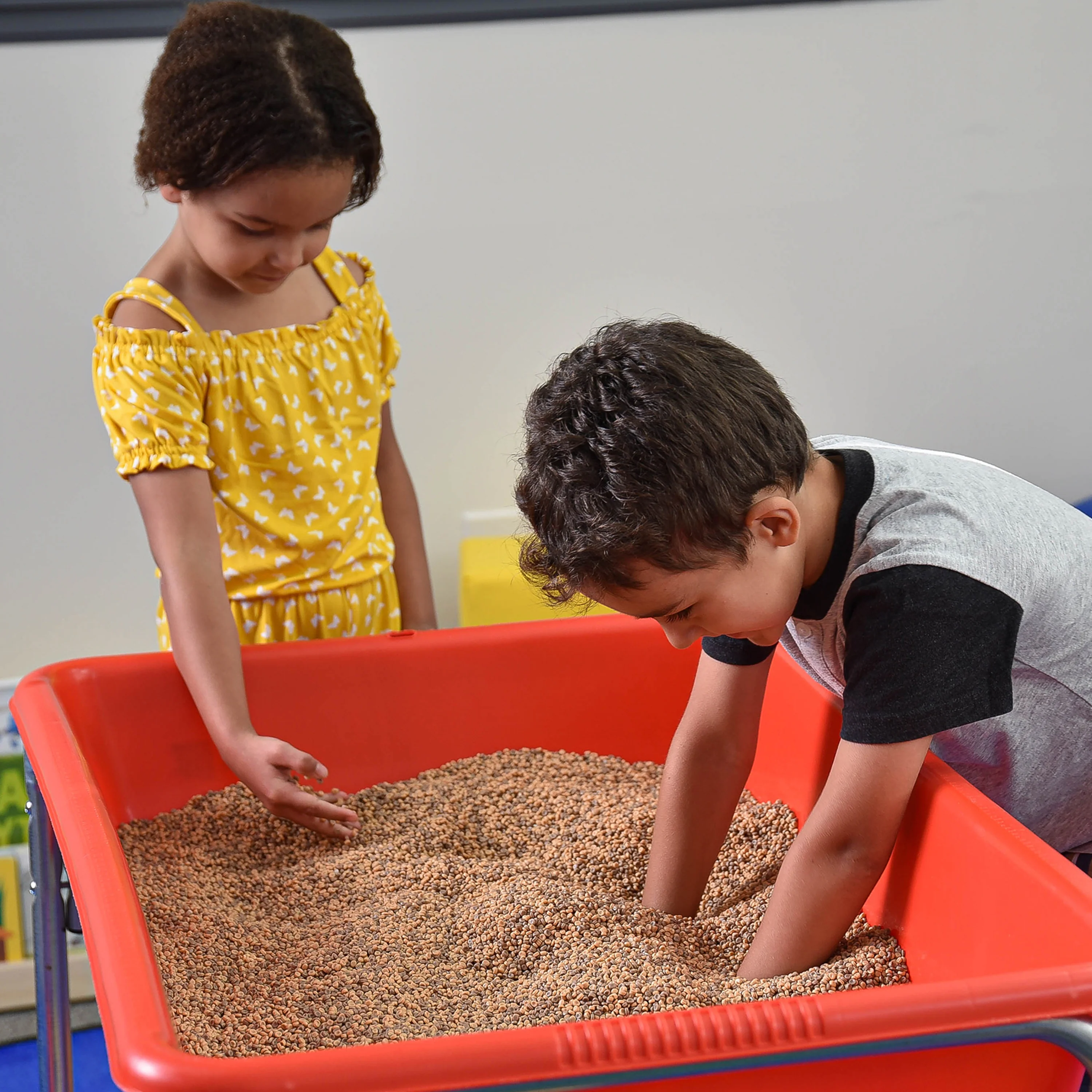 Kidfetti® Sensory Play Pellets | 10 lb Neutral 2-Tone Mix | Clean Sand Alternative - Image 4