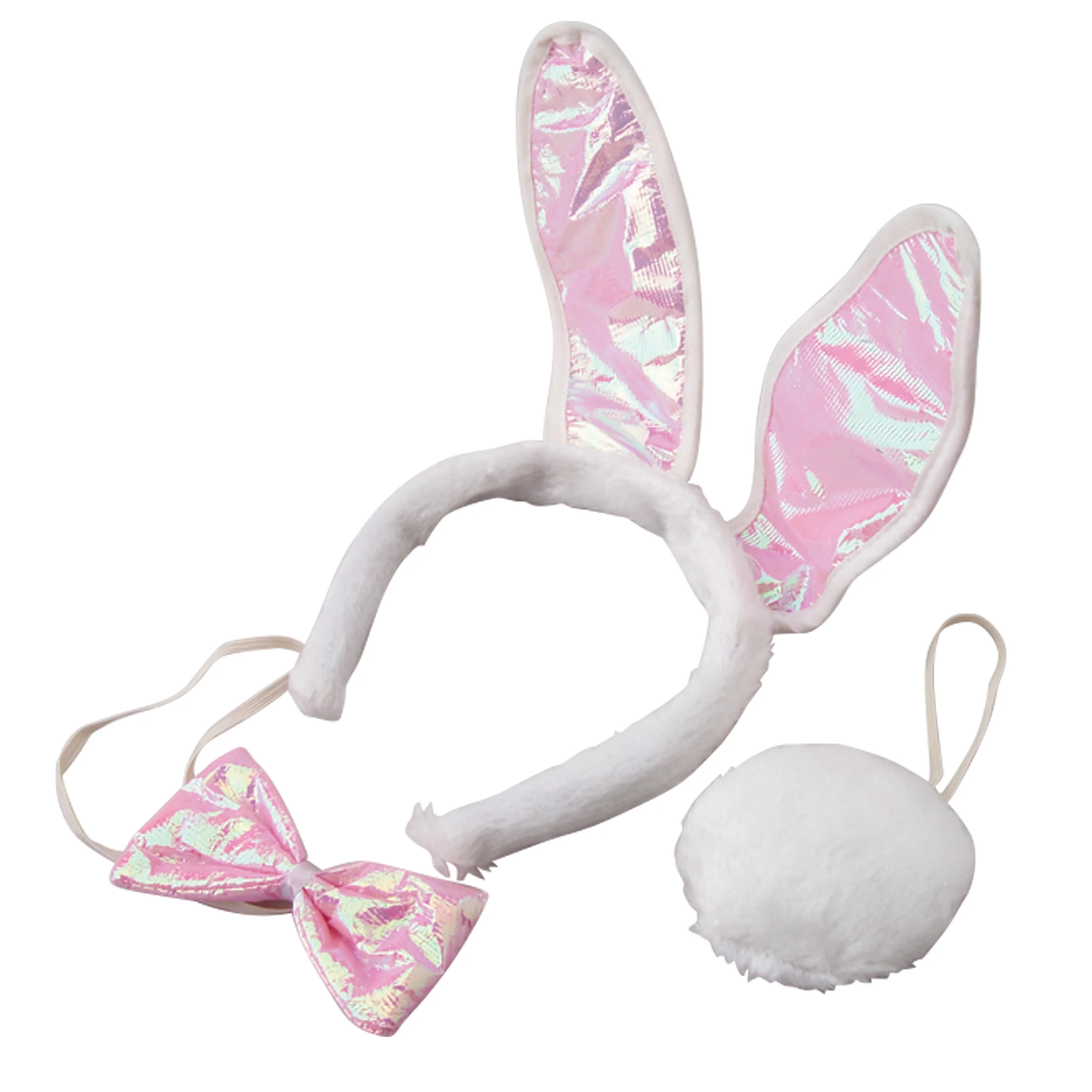 Kids Bunny Dress-Up Set – Ears, Bow Tie & Tail for Preschool Dramatic Play