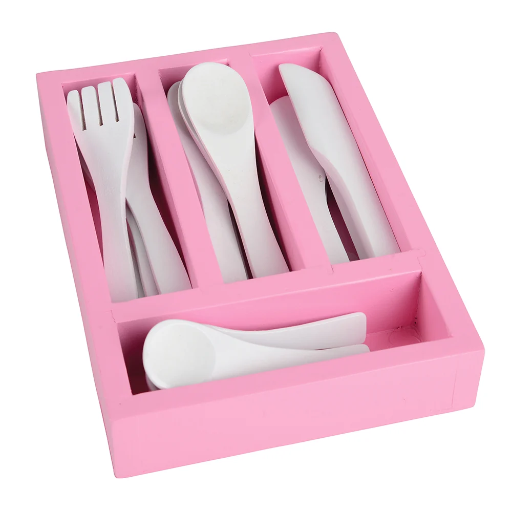 36-Piece Wooden Toy Dishes & Utensils Basics Set | including Pots, Pans - Image 7