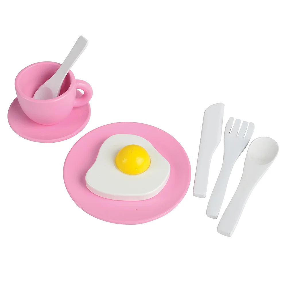 36-Piece Wooden Toy Dishes & Utensils Basics Set | including Pots, Pans - Image 9