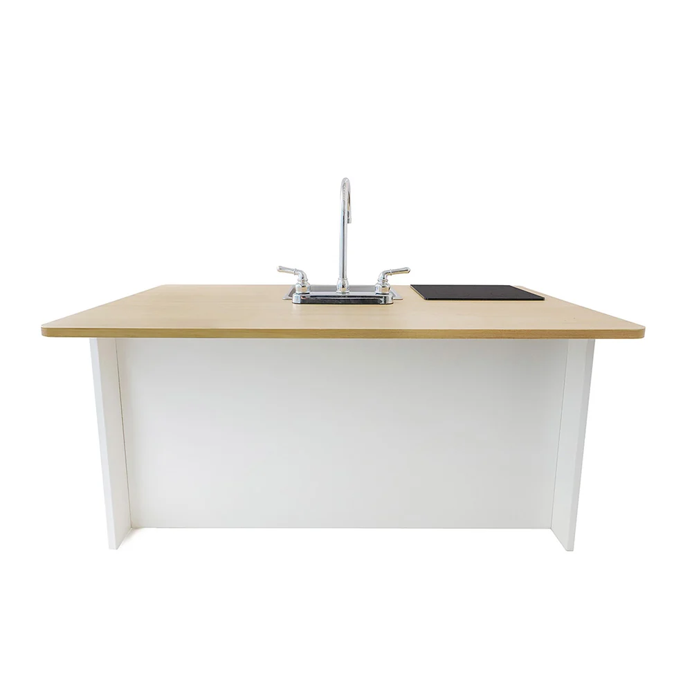elevatED™ Toy Kitchen Island Breakfast Bar | Modern Play Kitchen with Stove, Sink, Dishwasher & Social Seating - Image 8