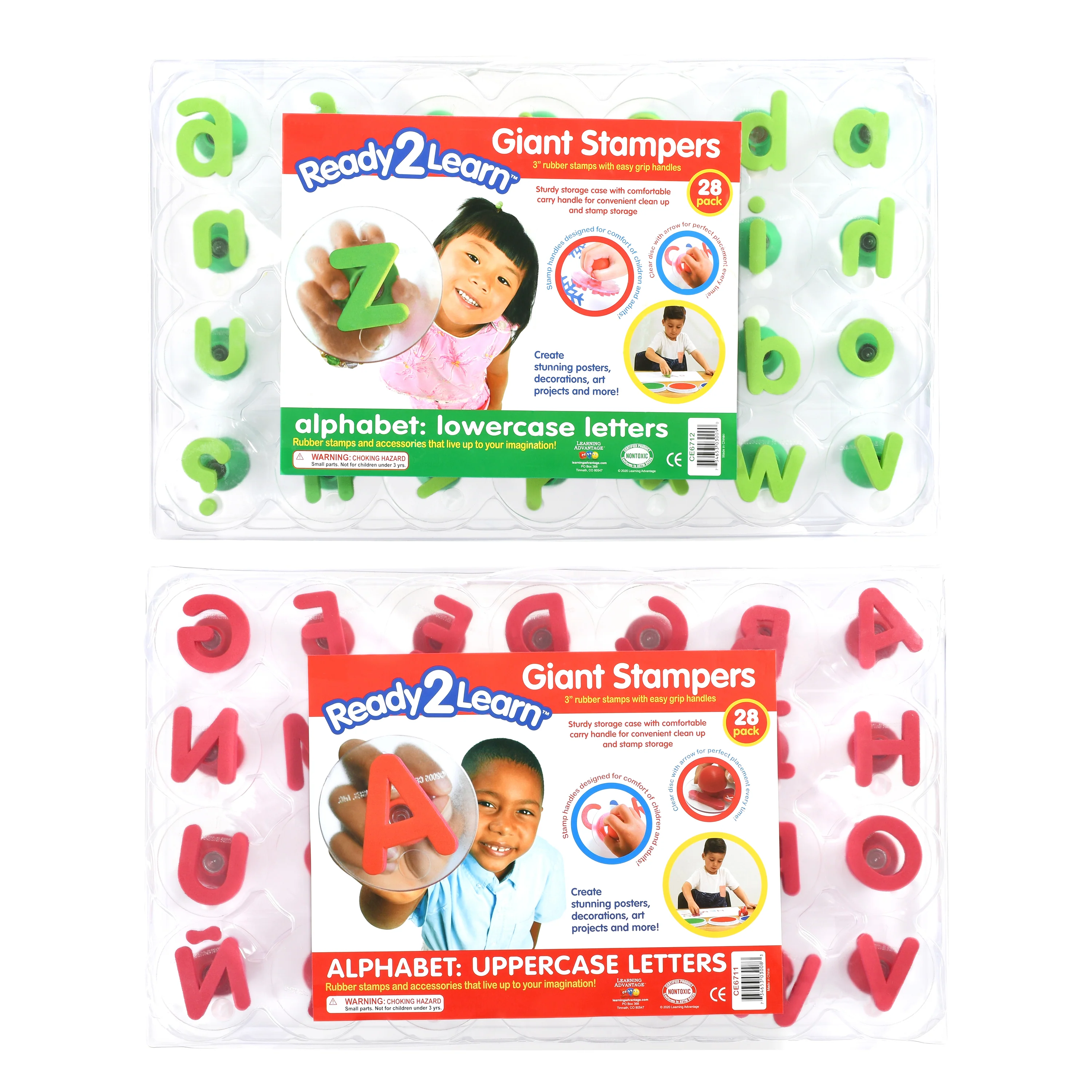 Knobbed Alphabet Stampers - Uppercase & Lowercase - Image 3